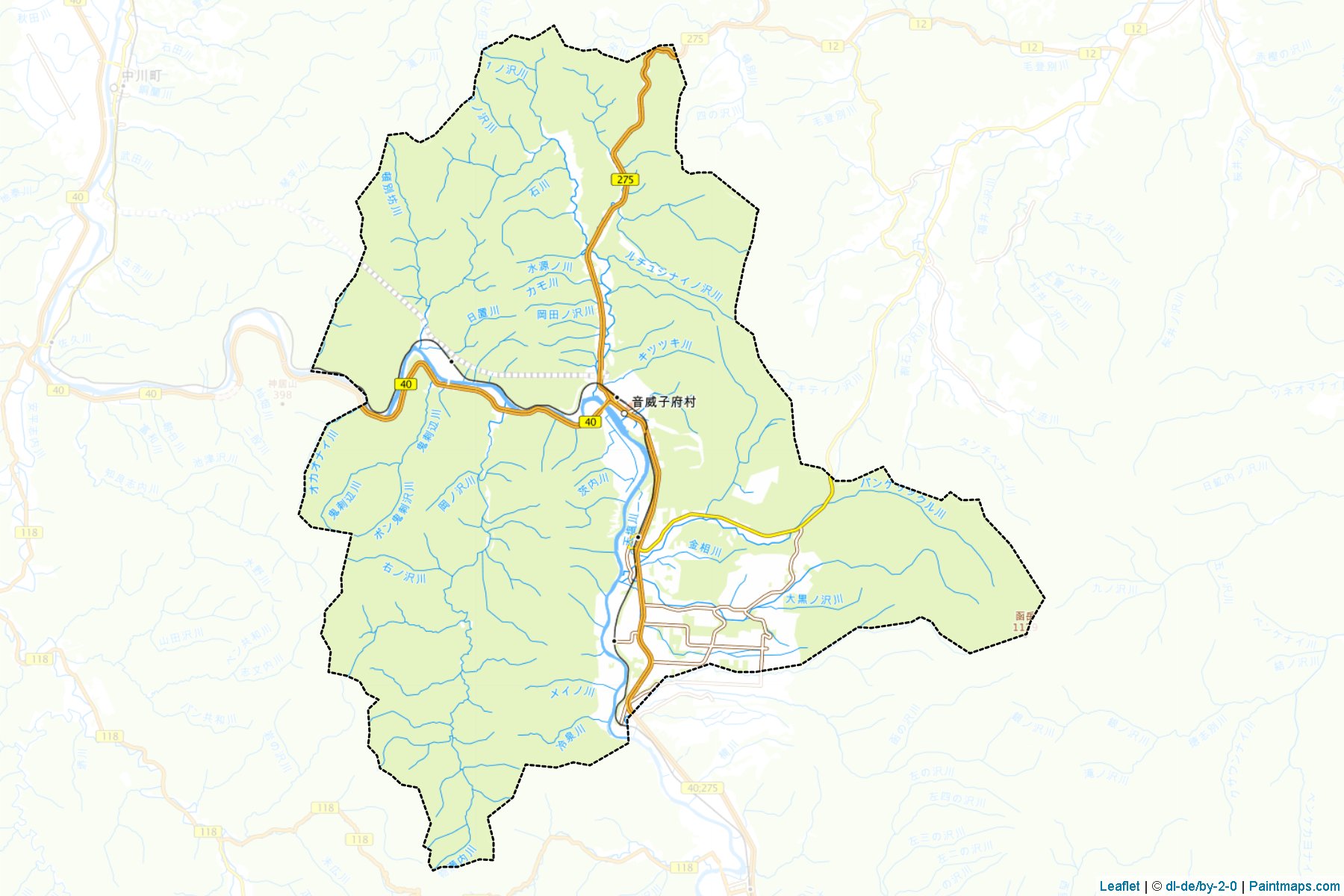 Otoineppu (Hokkaido Prefecture) Map Cropping Samples-1