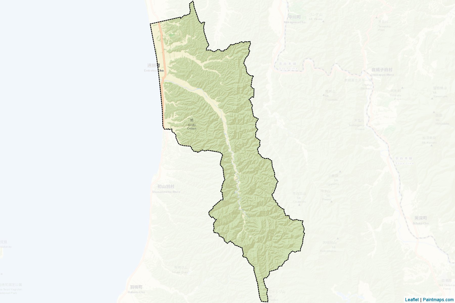 Enbetsu (Hokkaido Prefecture) Map Cropping Samples-2