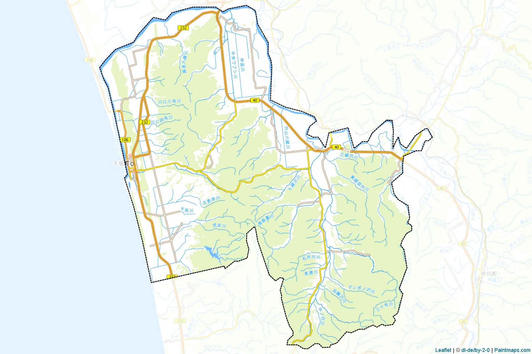 Teshio (Hokkaido Prefecture) Map Cropping Samples-1