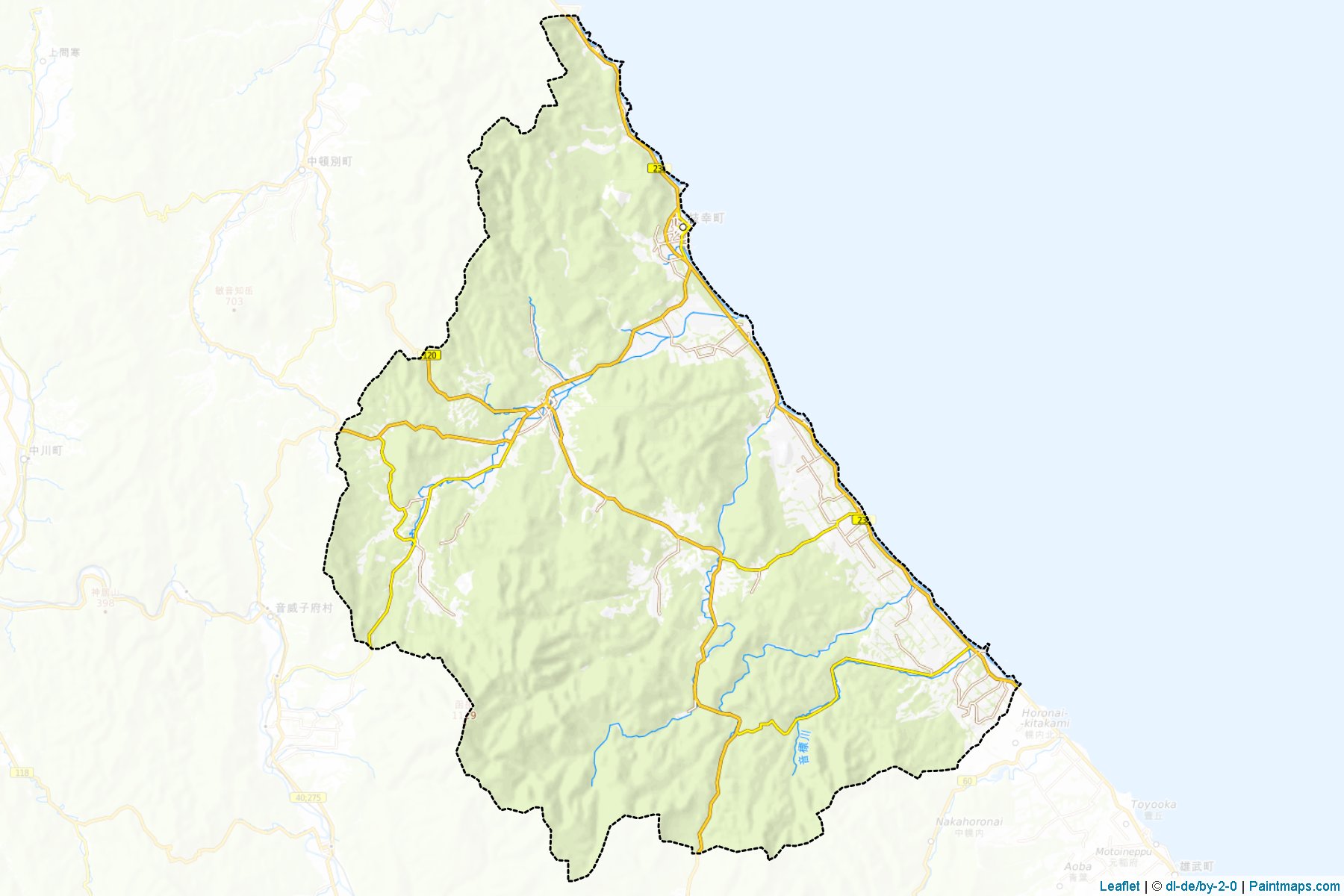 Esashi (Hokkaido Prefecture) Map Cropping Samples-1