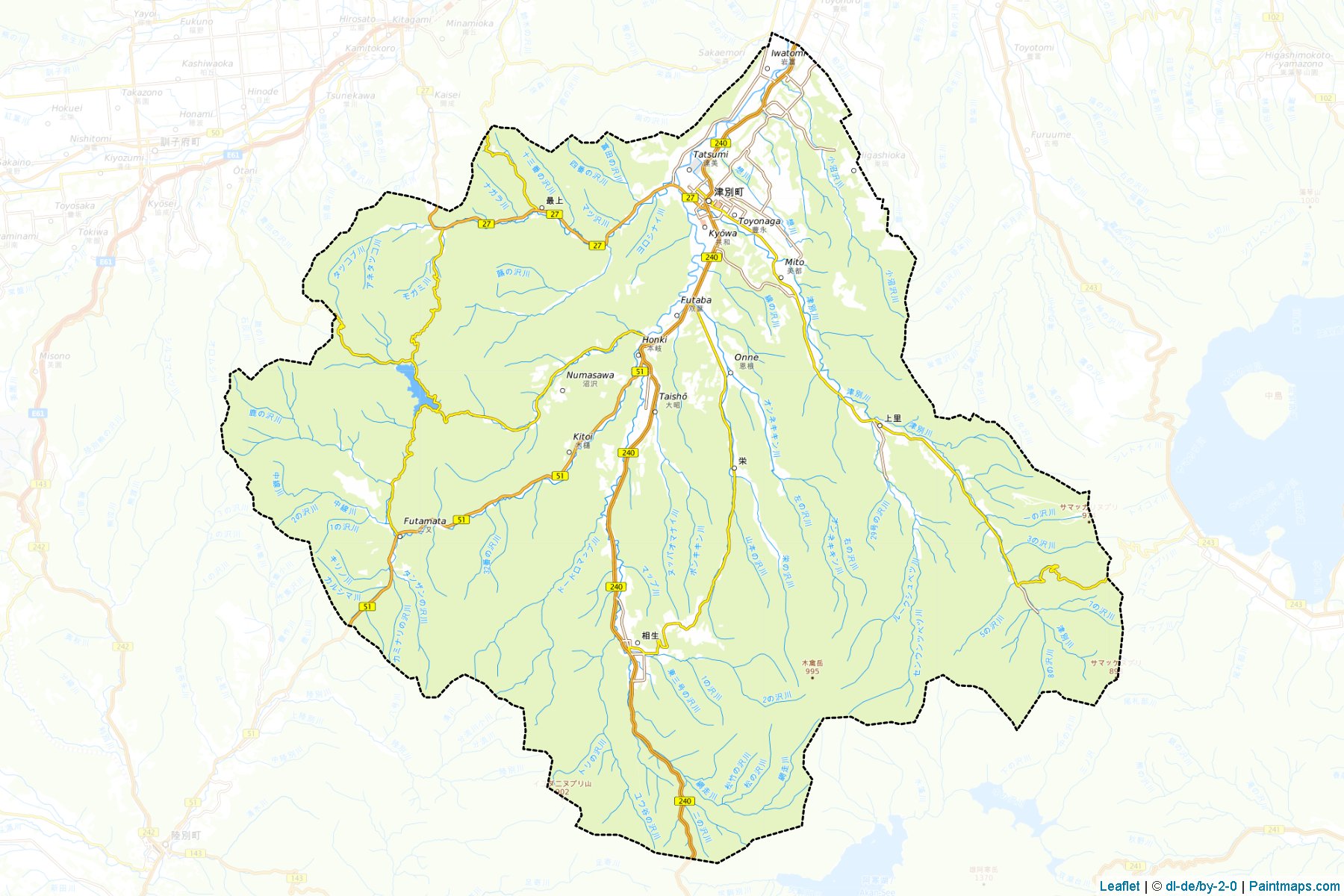 Tsubetsu (Hokkaido Prefecture) Map Cropping Samples-1