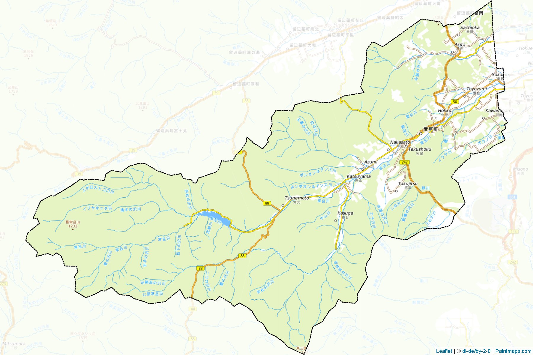 Muestras de recorte de mapas Oketo (Hokkaido)-1