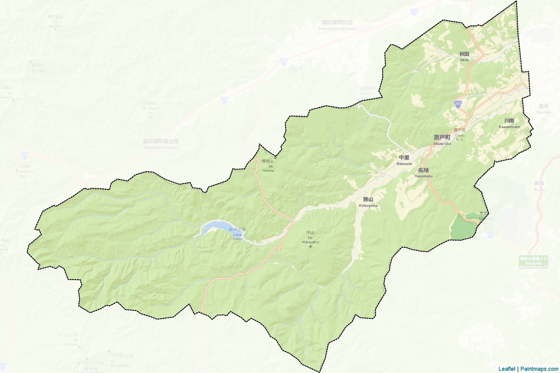 Oketo (Hokkaido Prefecture) Map Cropping Samples-2