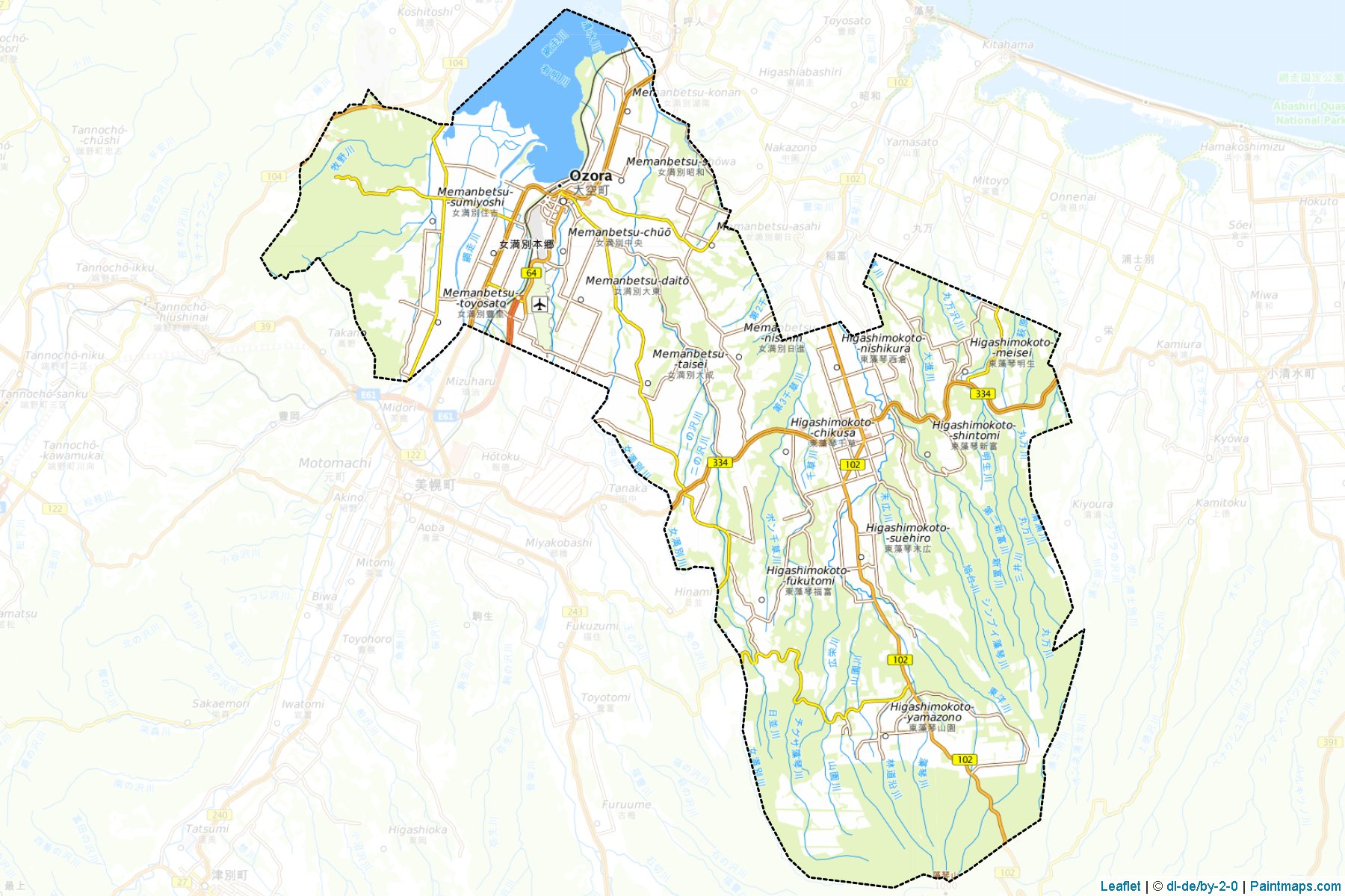 Make printable Ozora maps with border masking (cropping) using leaflet ...