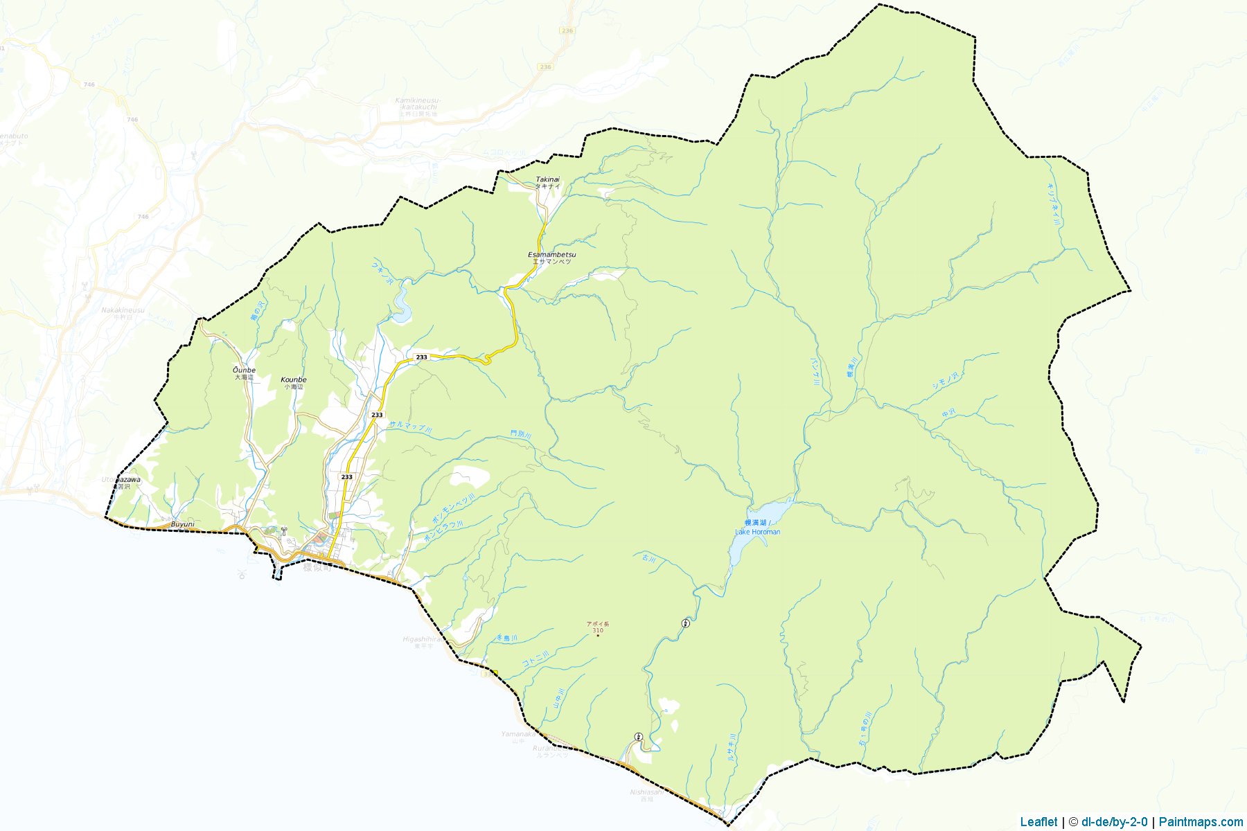 Samani (Hokkaido Prefecture) Map Cropping Samples-1