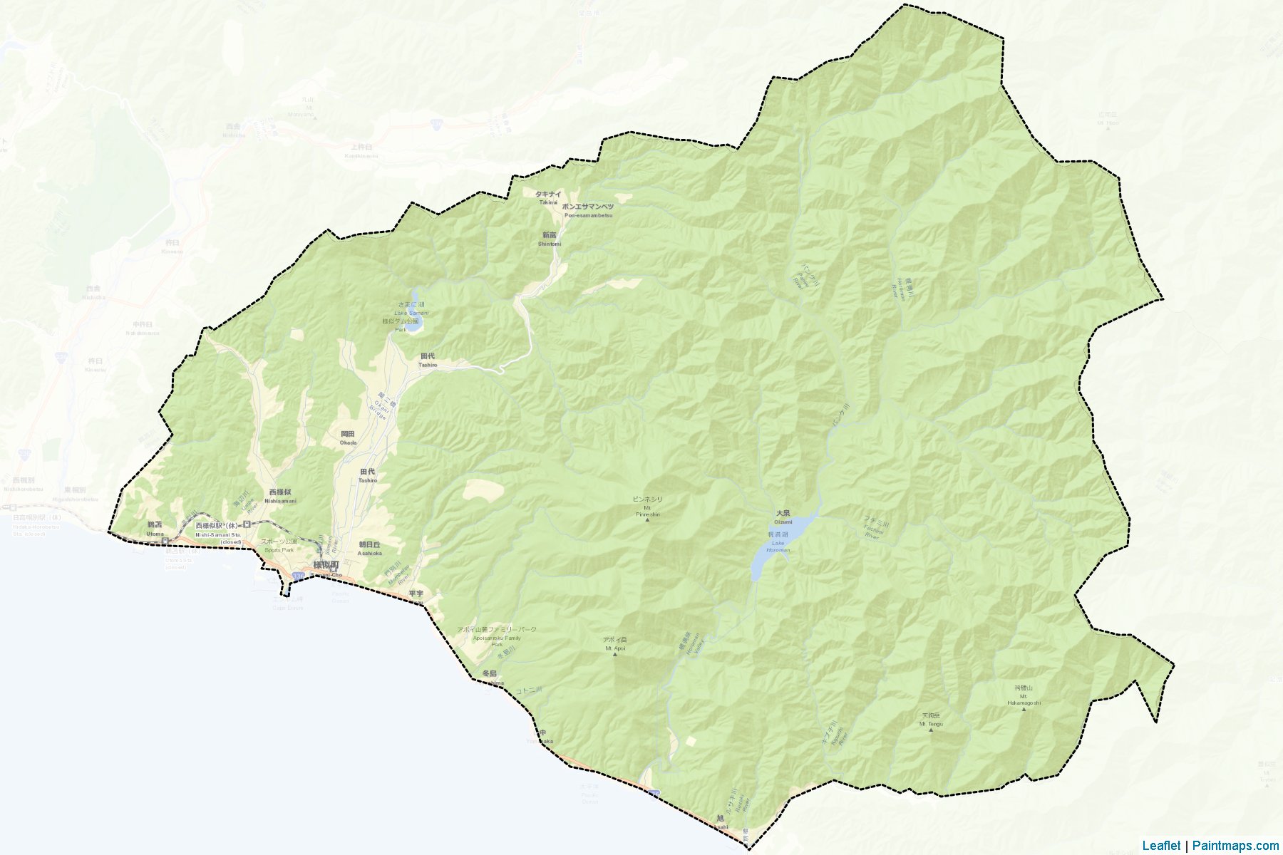 Samani (Hokkaido Prefecture) Map Cropping Samples-2