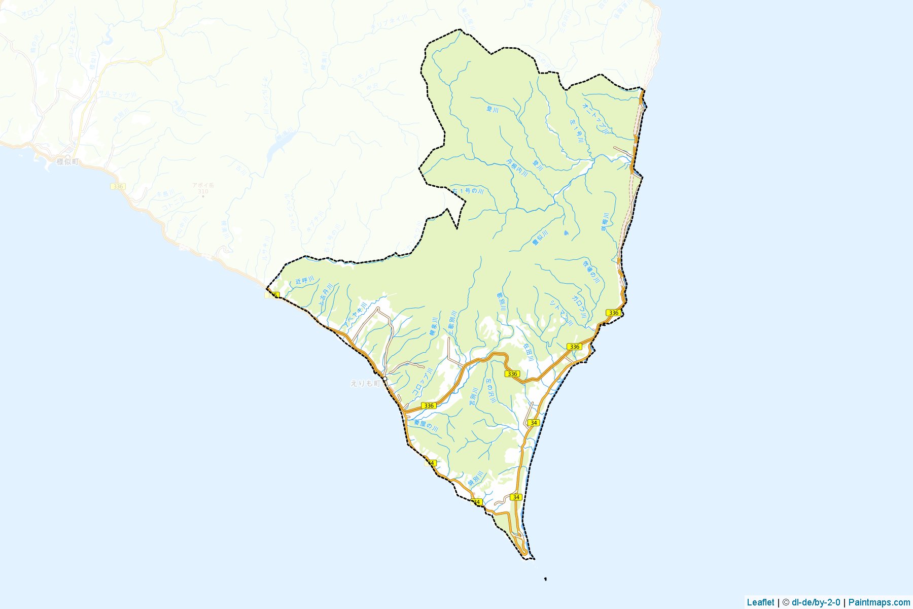 Erimo (Hokkaido Prefecture) Map Cropping Samples-1