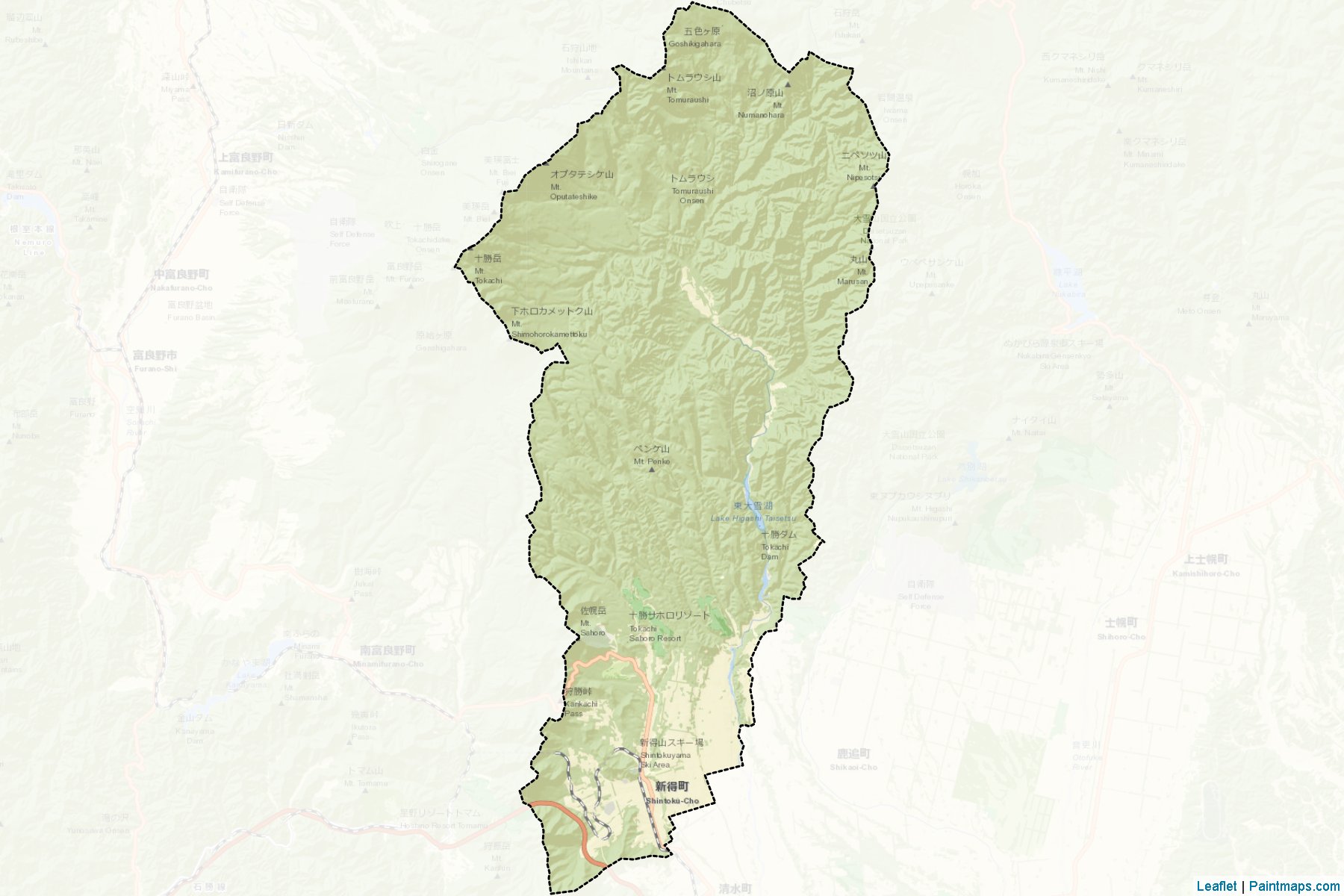 Shintoku (Hokkaido Prefecture) Map Cropping Samples-2