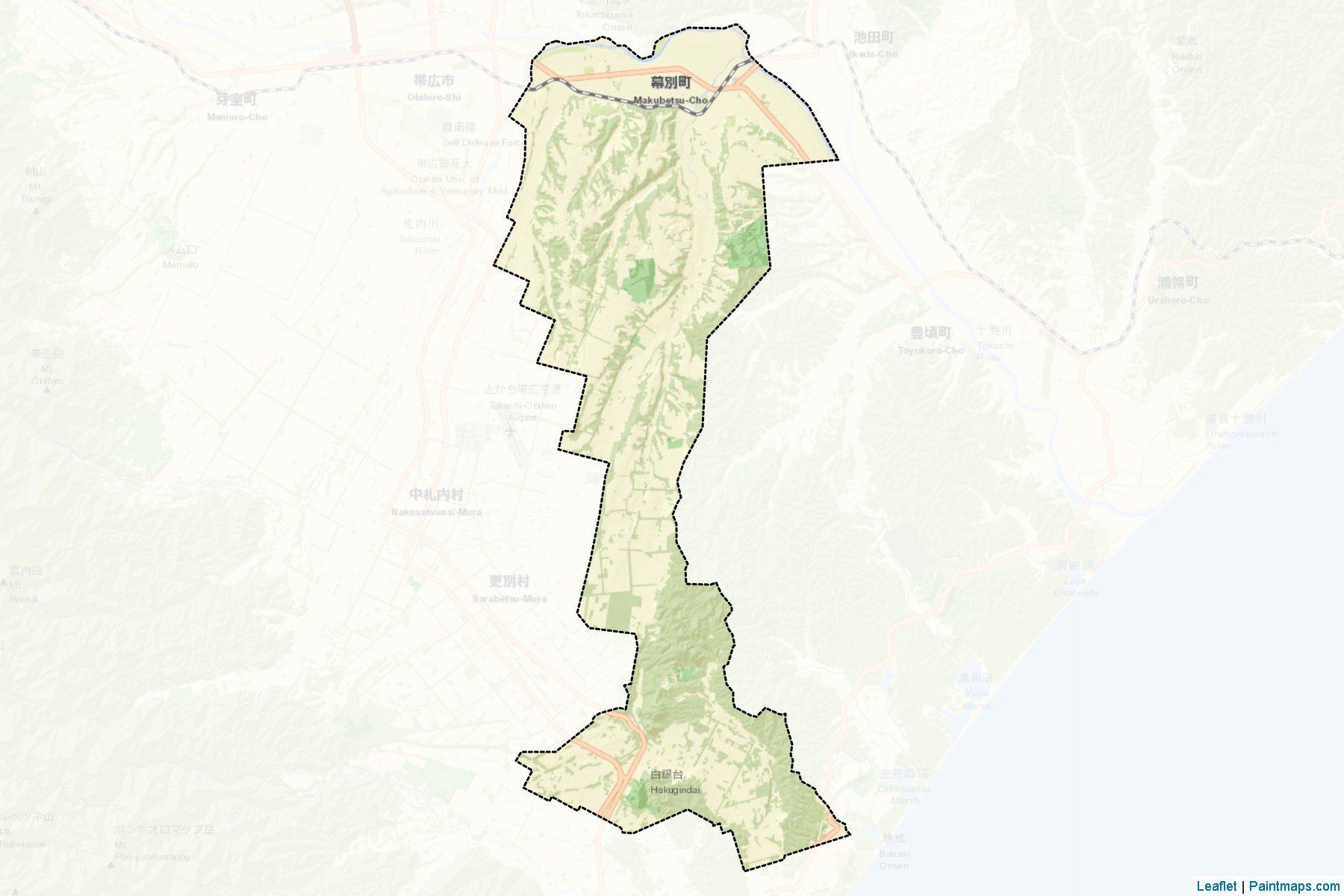 Muestras de recorte de mapas Makubetsu (Hokkaido)-2