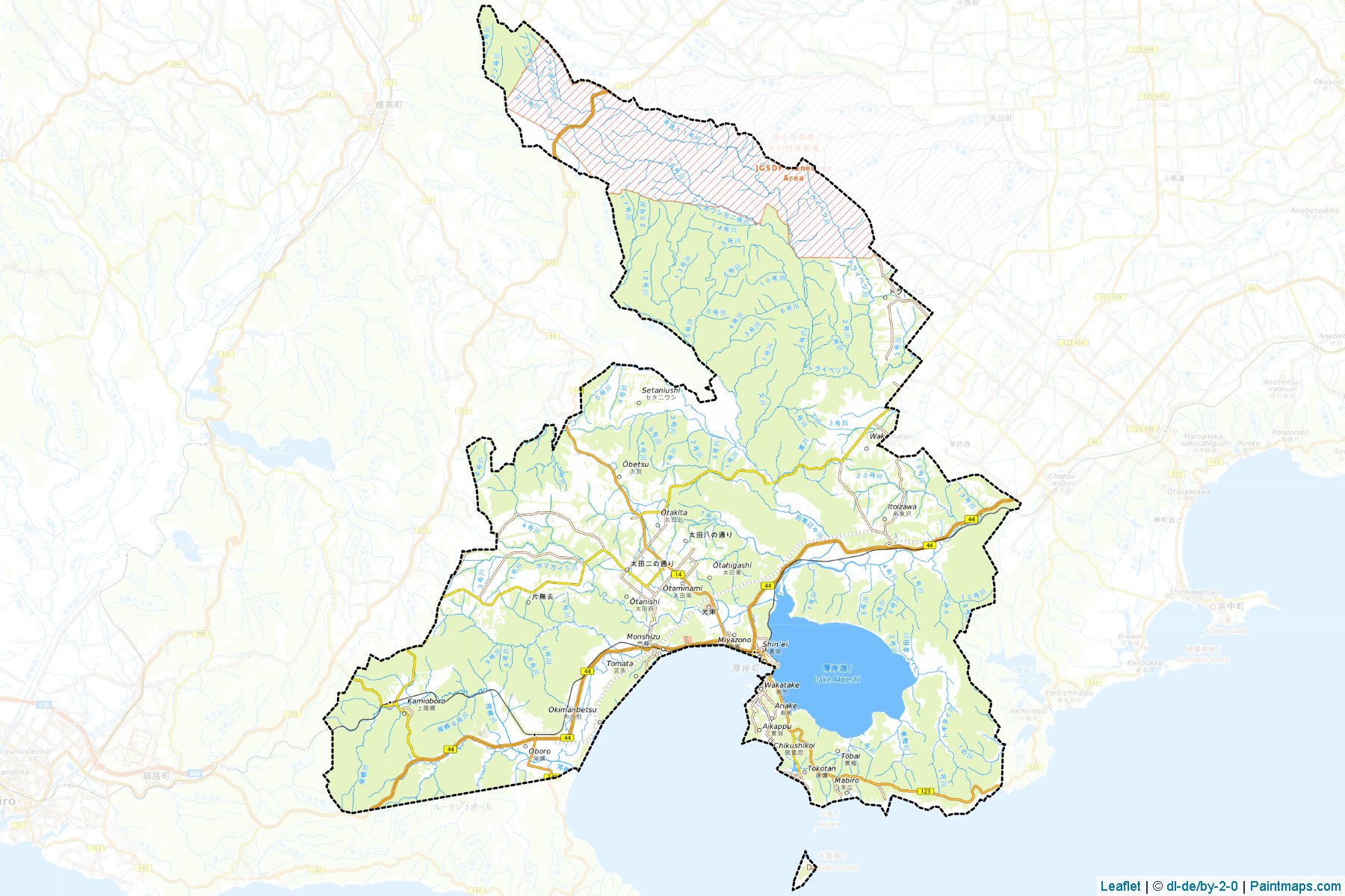 Akkeshi (Hokkaido Prefecture) Map Cropping Samples-1