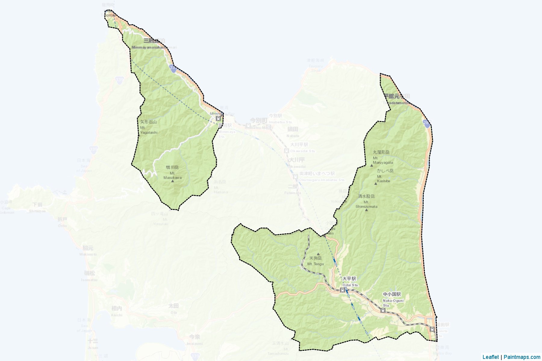 Sotogahama (Aomori Prefecture) Map Cropping Samples-2