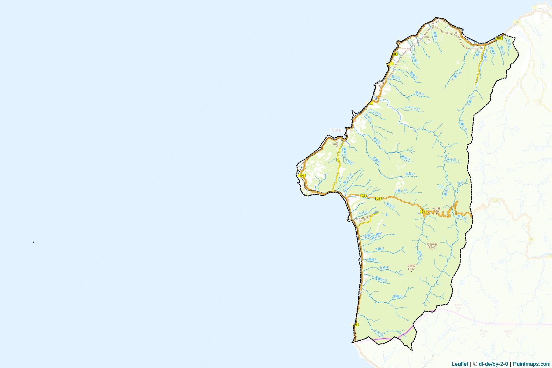 Fukaura (Aomori Prefecture) Map Cropping Samples-1