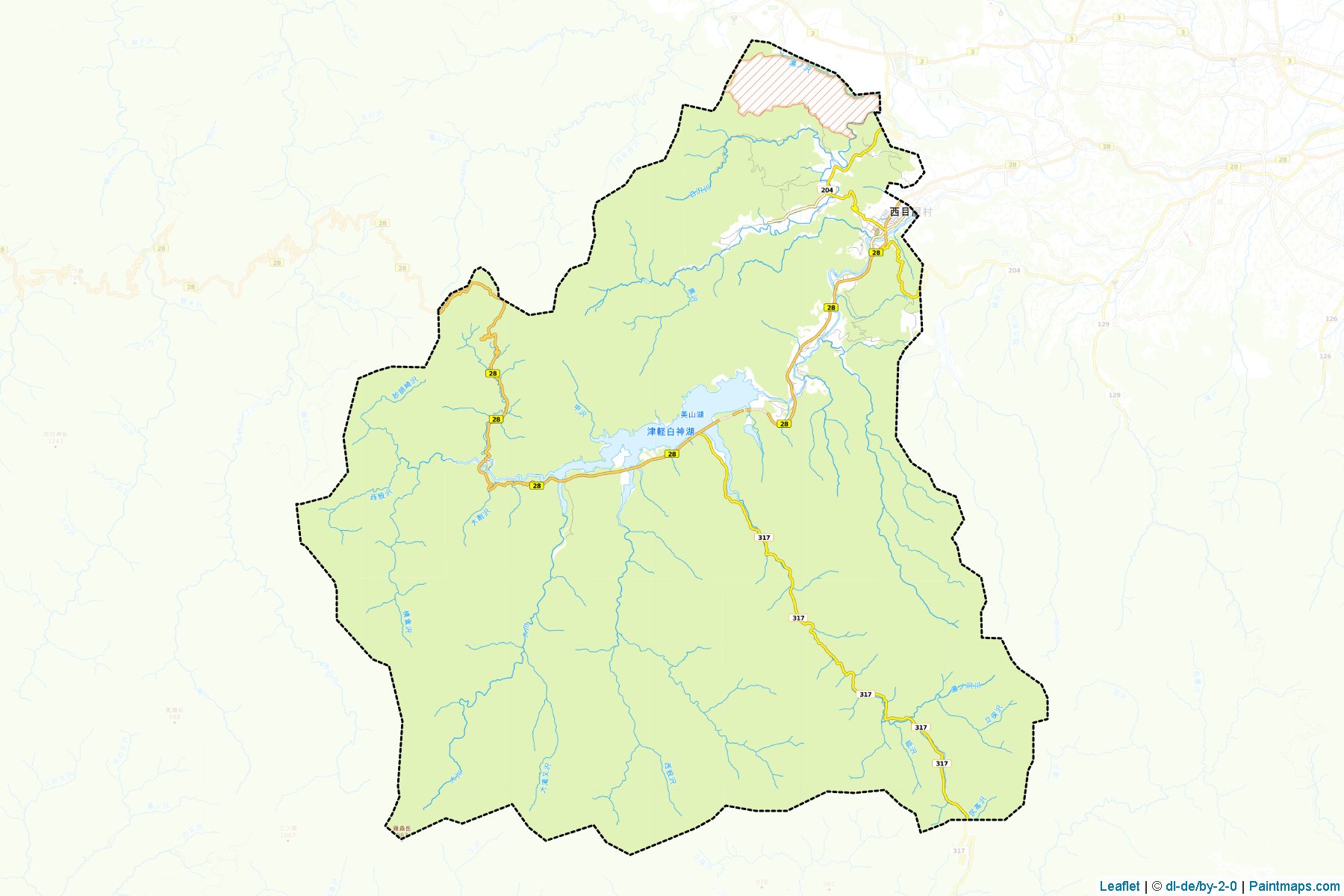 Nishimeya (Aomori Prefecture) Map Cropping Samples-1