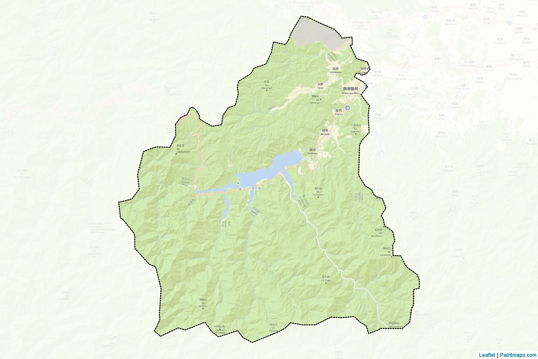 Nishimeya (Aomori Prefecture) Map Cropping Samples-2