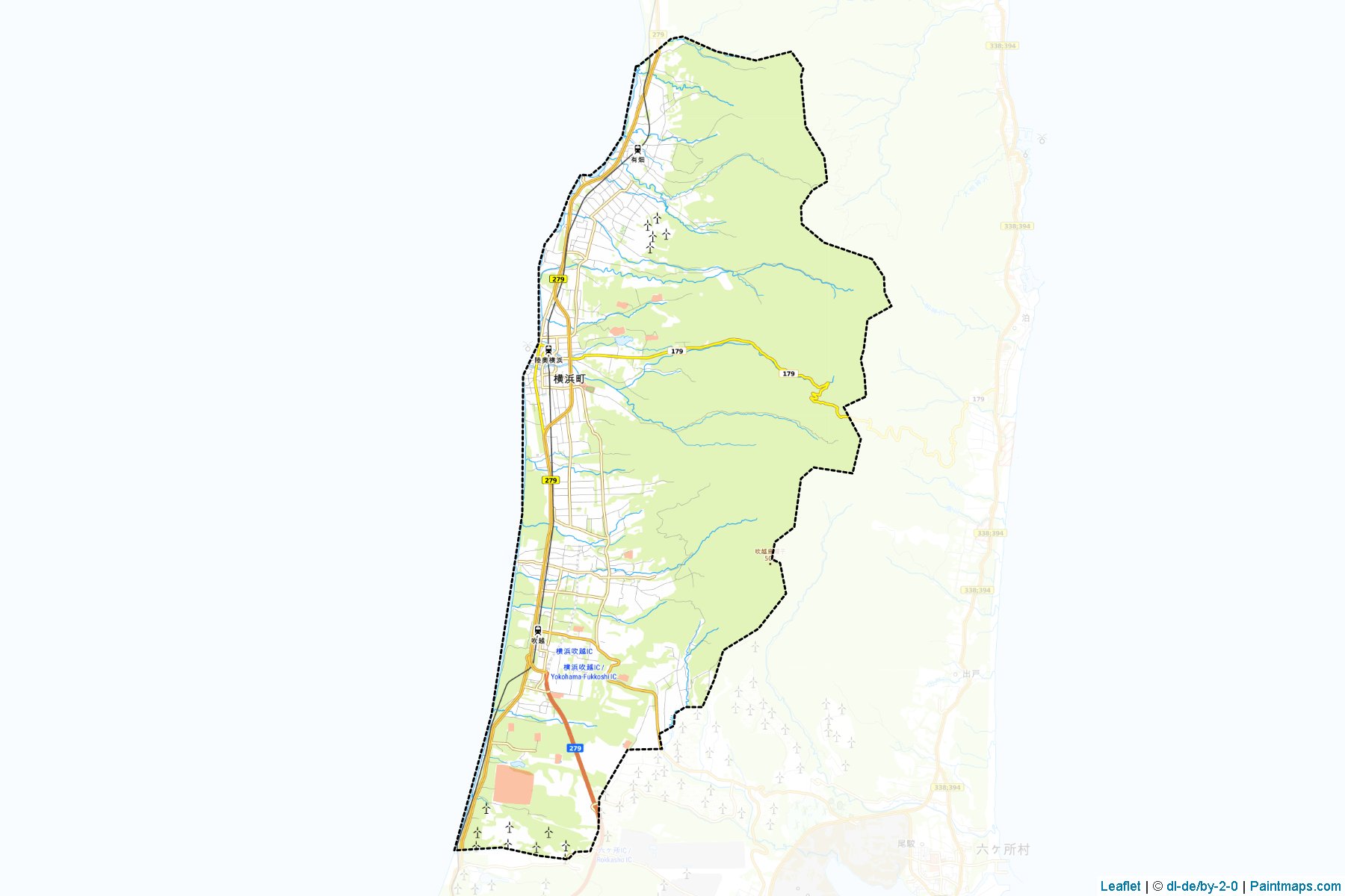 Yokohama (Aomori Prefecture) Map Cropping Samples-1