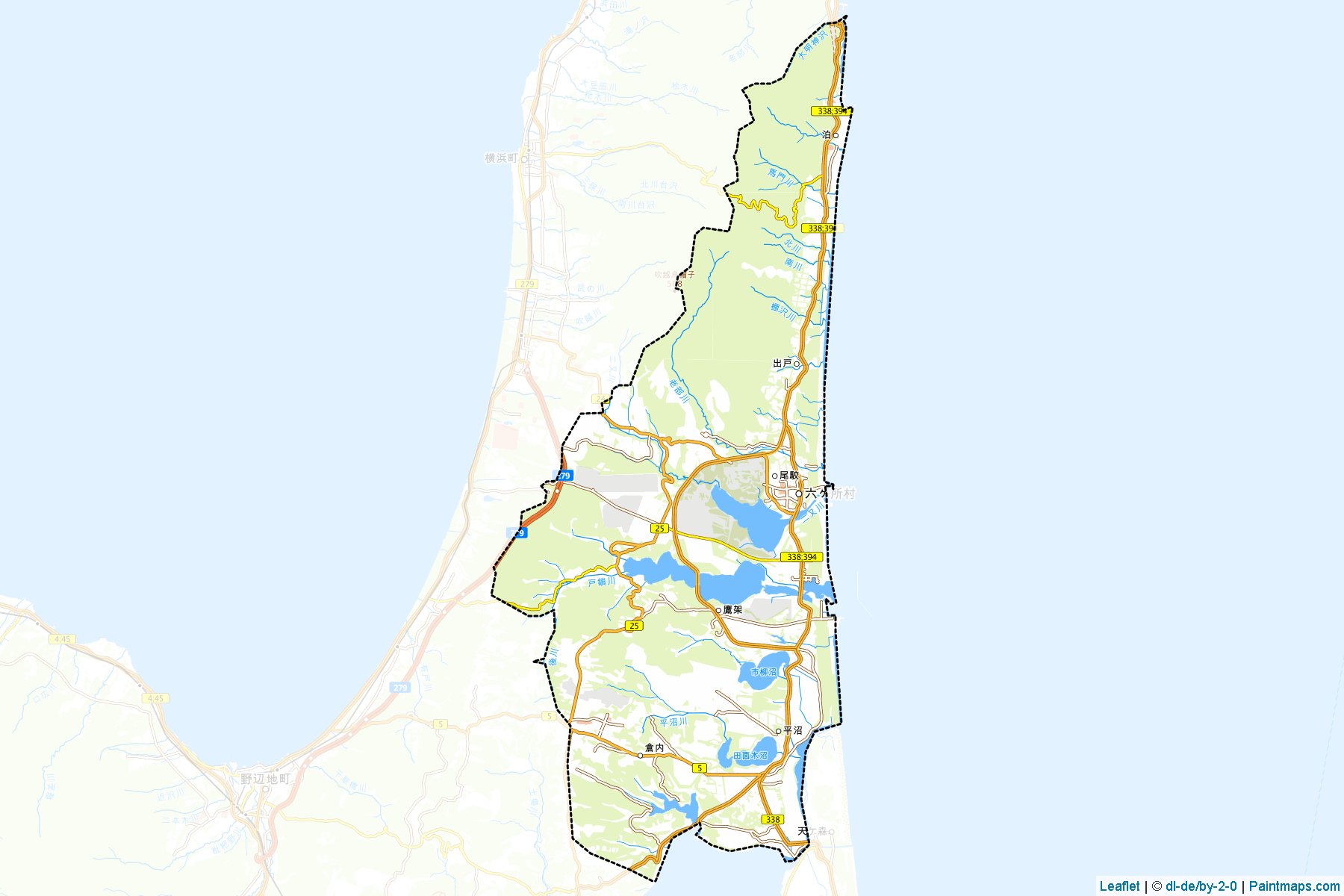 Rokkasho (Aomori Prefecture) Map Cropping Samples-1