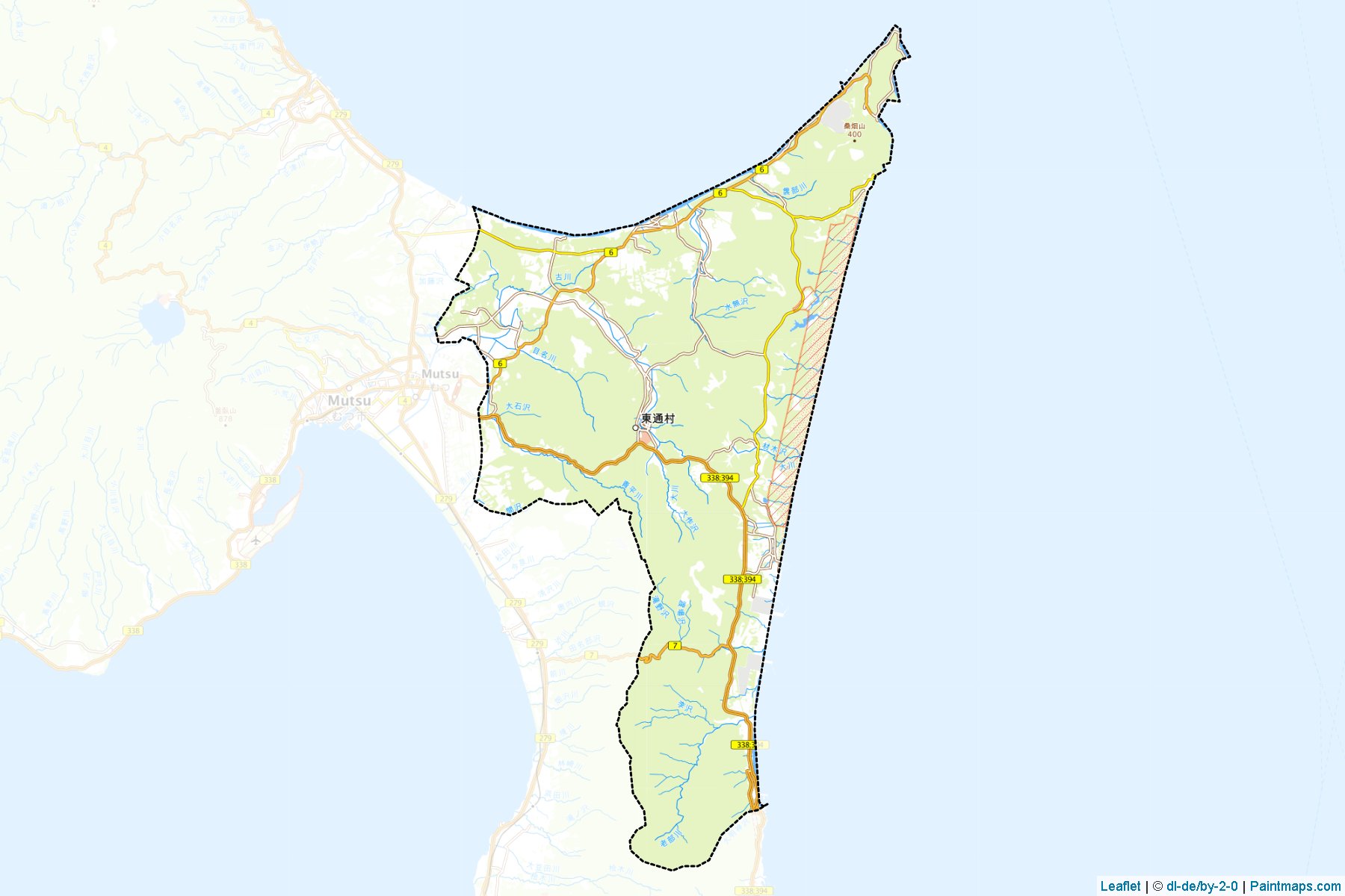 Higashidori (Aomori Prefecture) Map Cropping Samples-1