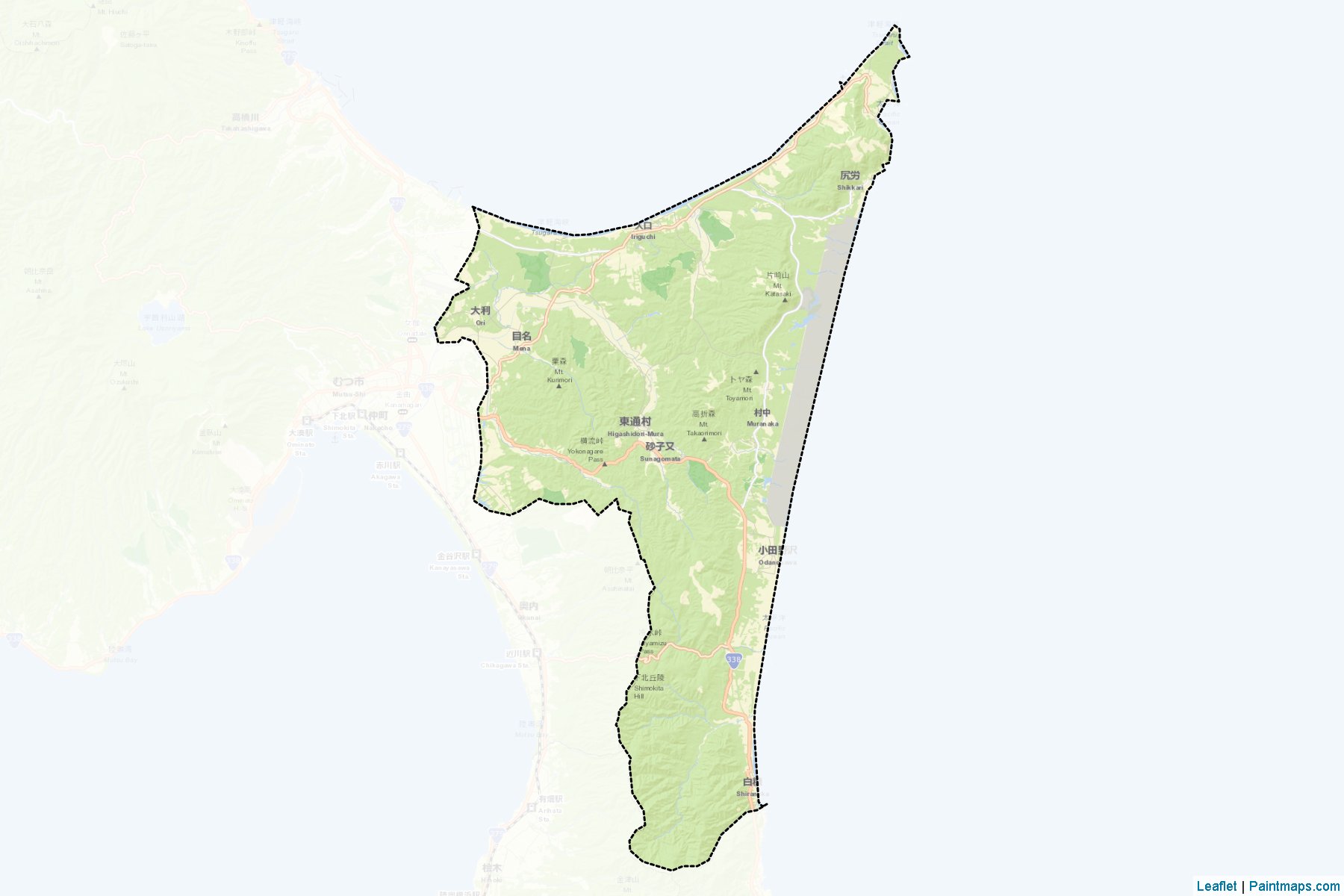 Higashidori (Aomori Prefecture) Map Cropping Samples-2