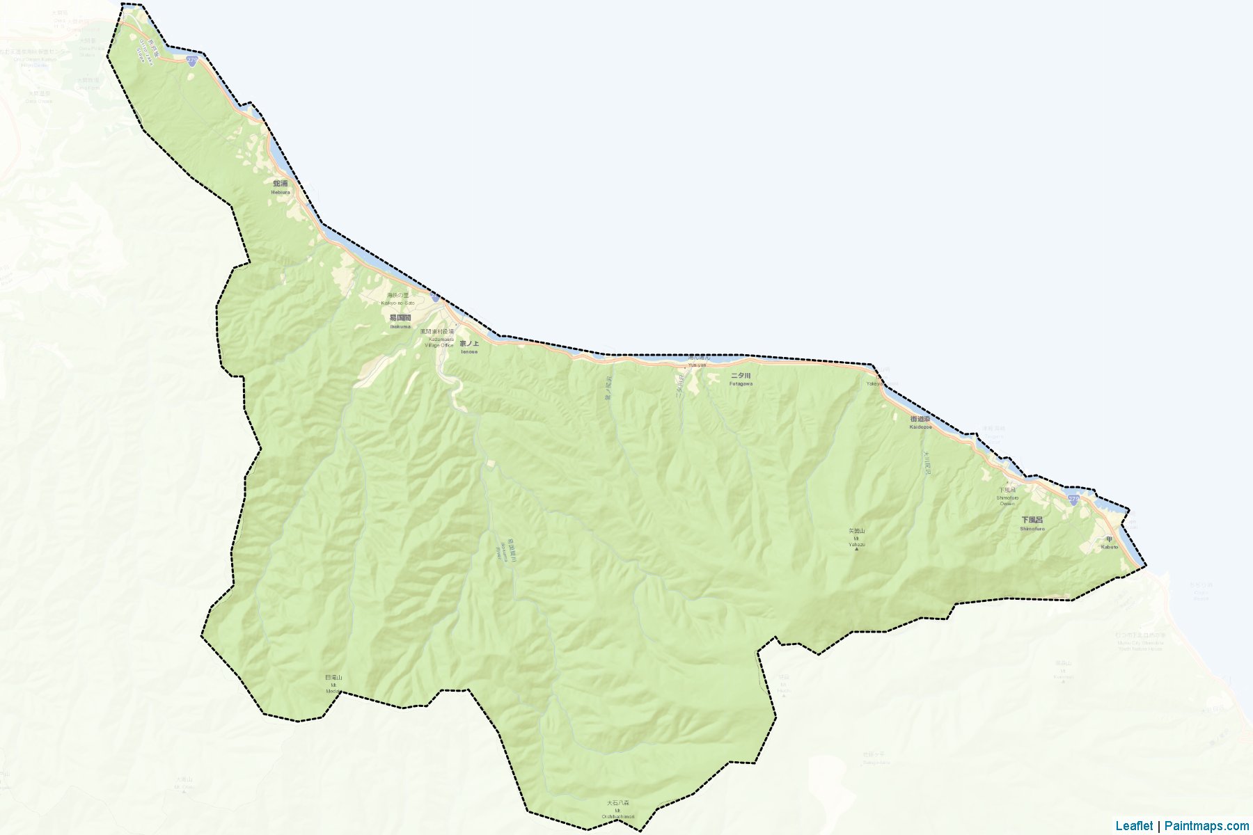 Kazamaura (Aomori Prefecture) Map Cropping Samples-2