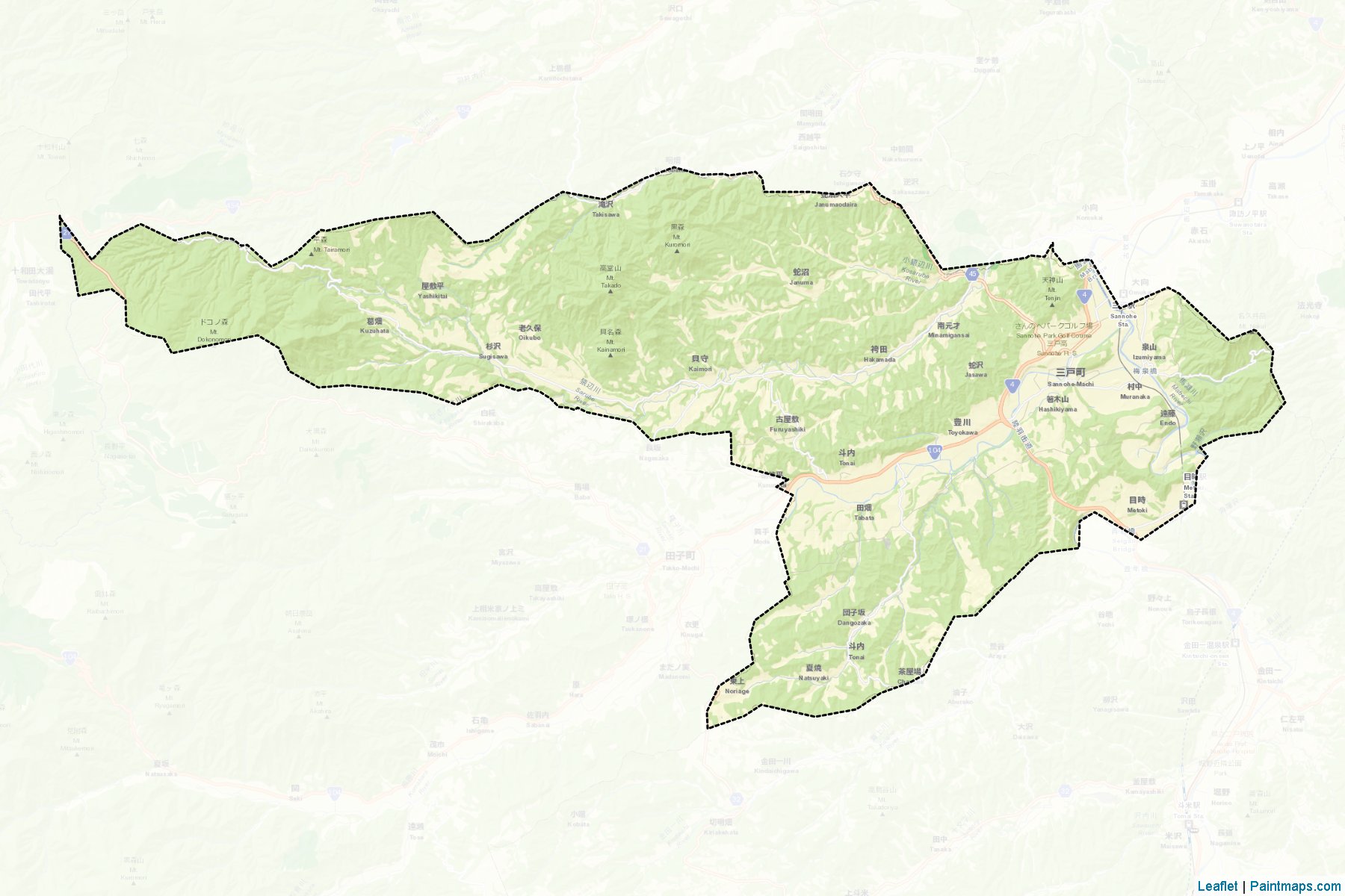 Muestras de recorte de mapas Sannohe (Aomori)-2