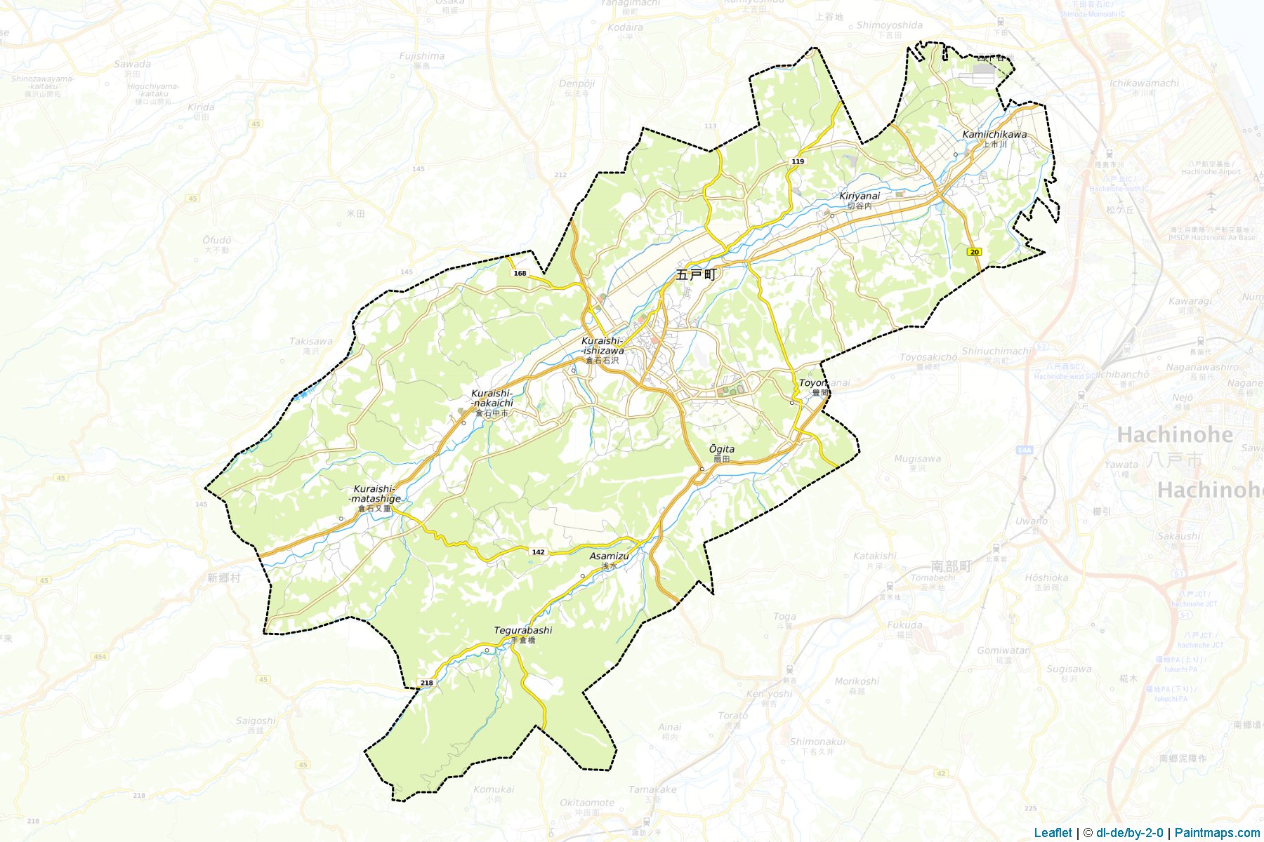 Gonohe (Aomori Prefecture) Map Cropping Samples-1