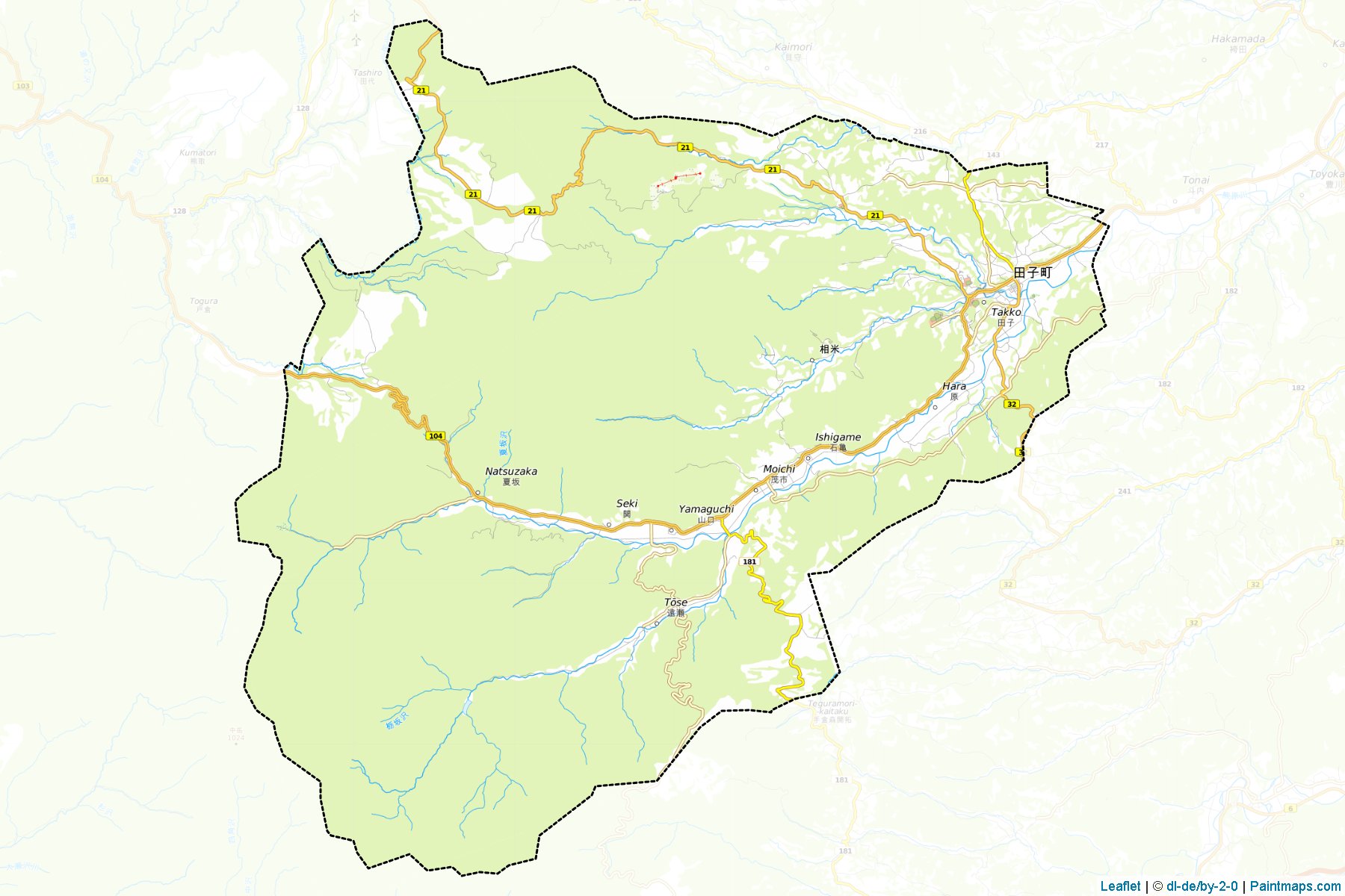 Takko (Aomori) Haritası Örnekleri-1