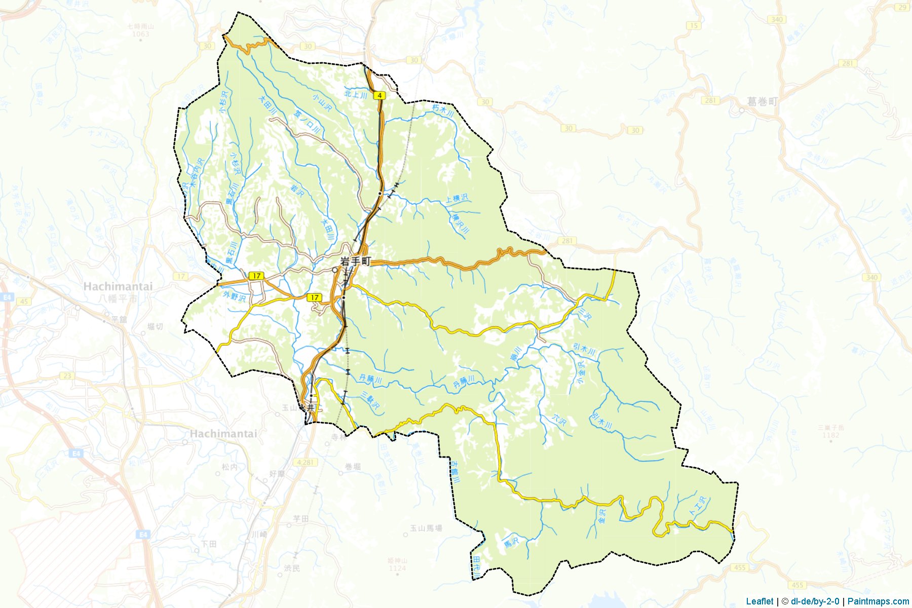 Iwate (Iwate Prefecture) Map Cropping Samples-1