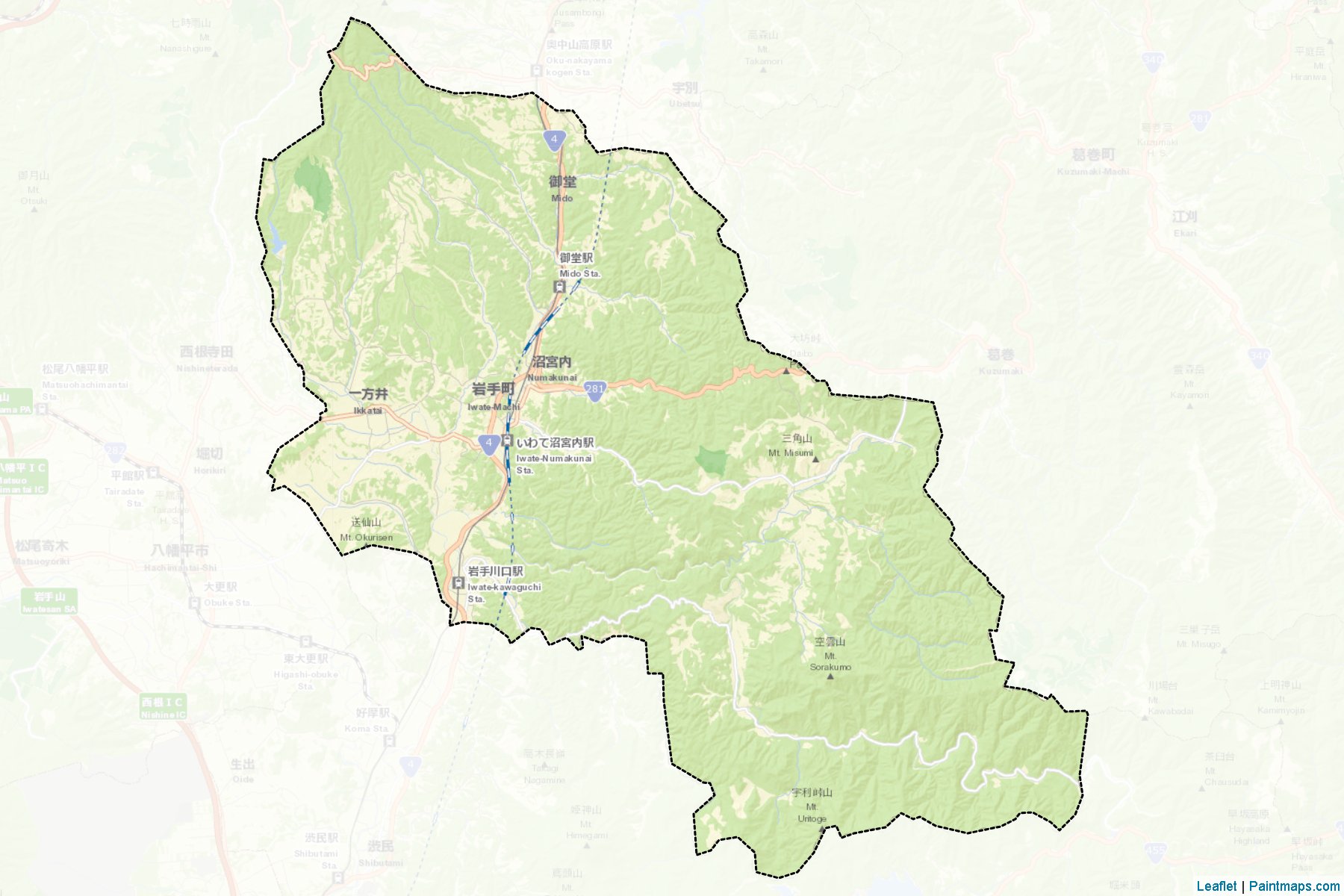 Iwate (Iwate Prefecture) Map Cropping Samples-2