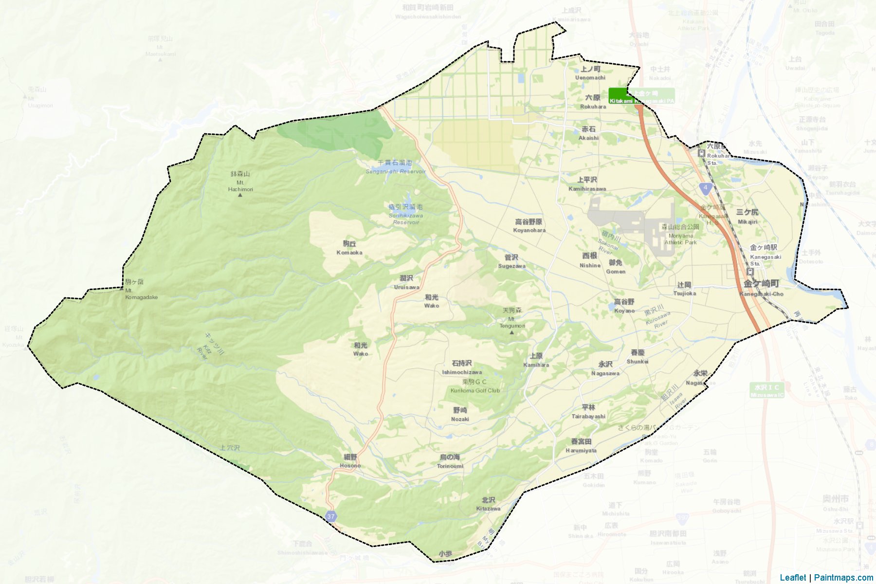 Muestras de recorte de mapas Kanegasaki (Iwate)-2