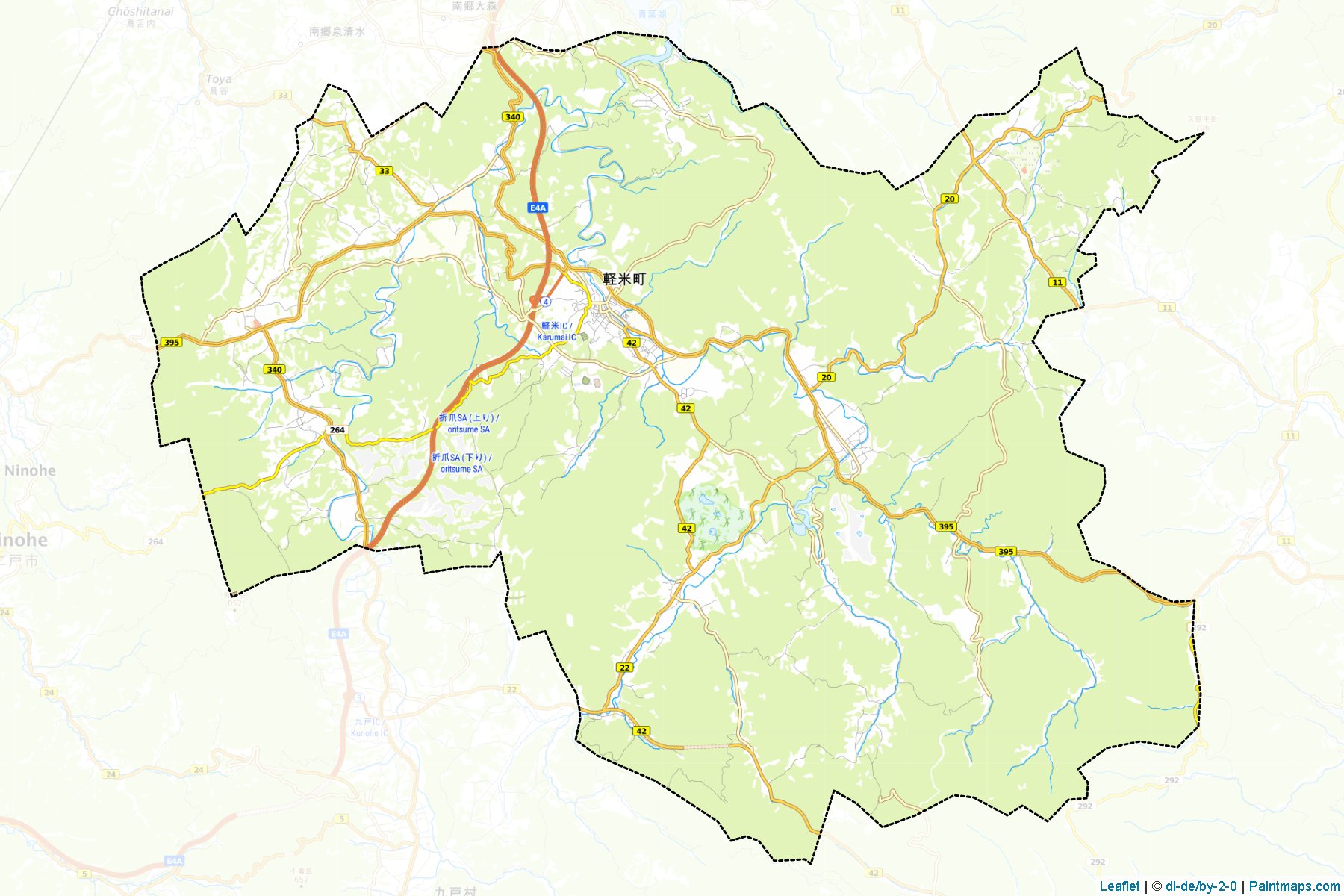 Karumai (Iwate Prefecture) Map Cropping Samples-1