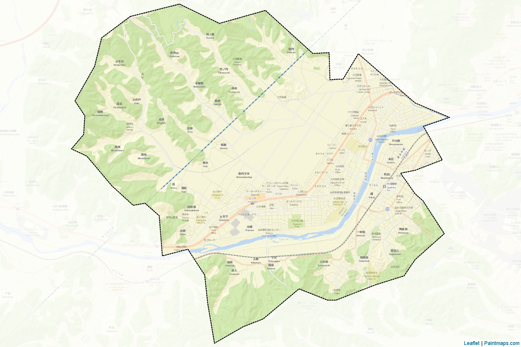 Muestras de recorte de mapas Ogawara (Miyagi)-2