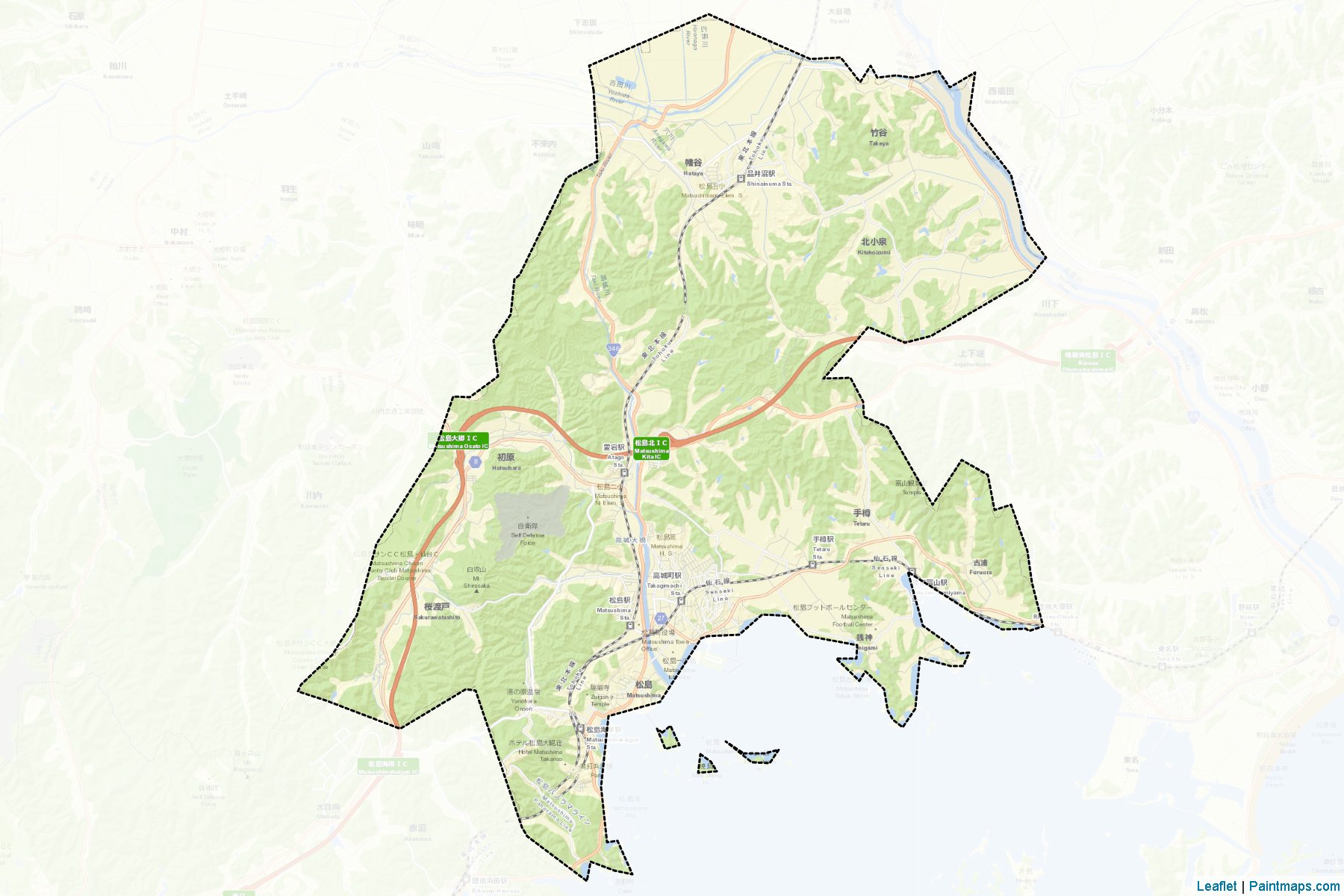 Matsushima (Miyagi Prefecture) Map Cropping Samples-2