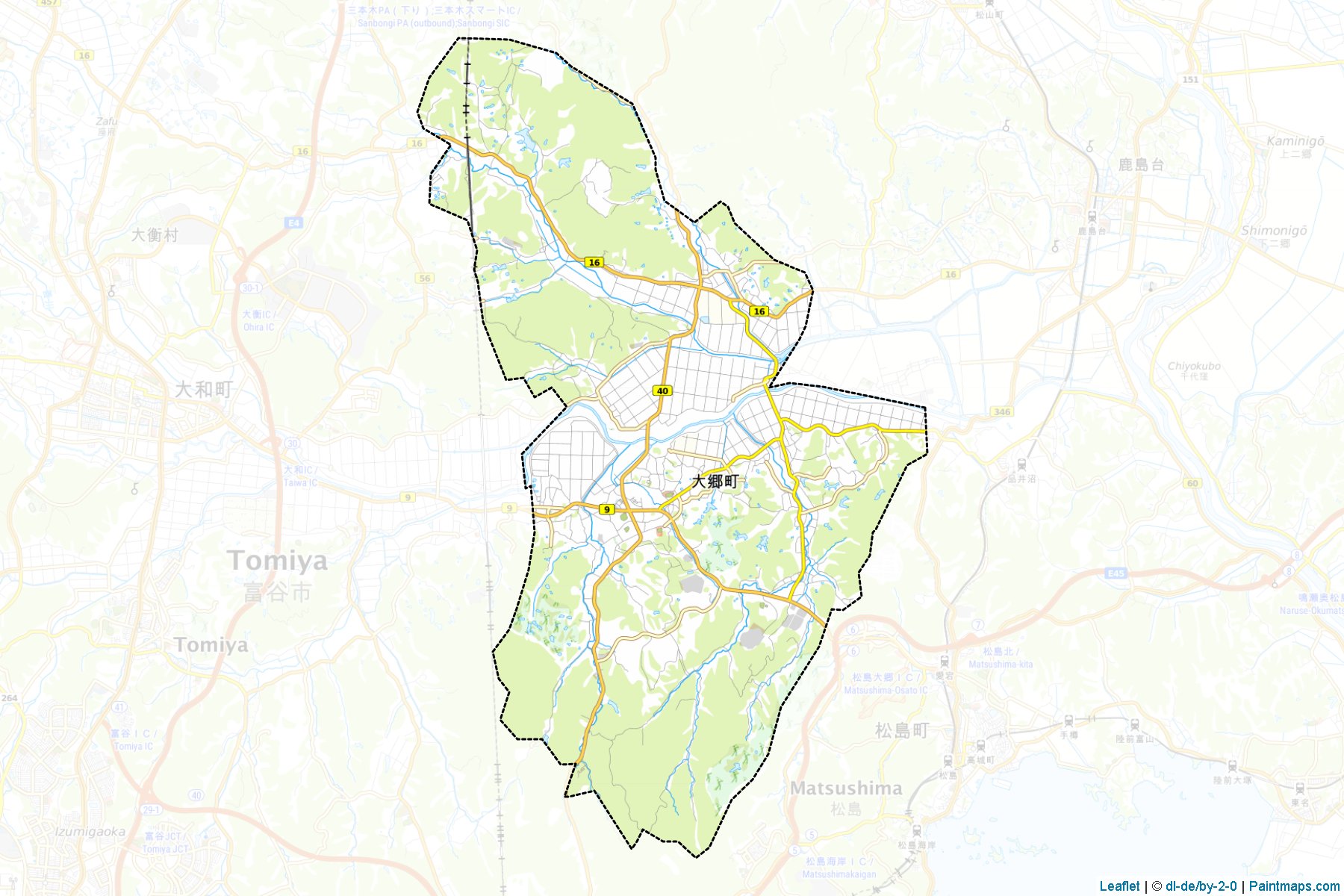 Osato (Miyagi Prefecture) Map Cropping Samples-1