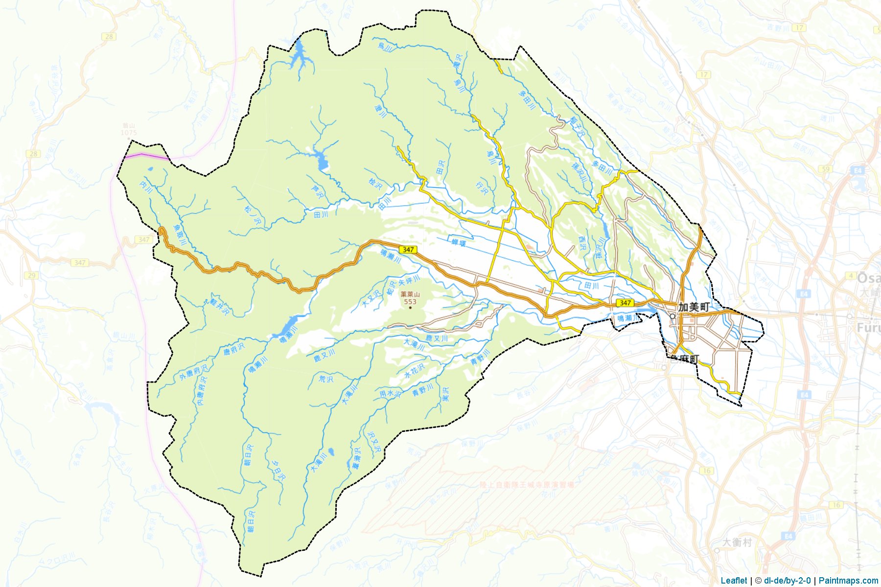 Kami (Miyagi Prefecture) Map Cropping Samples-1