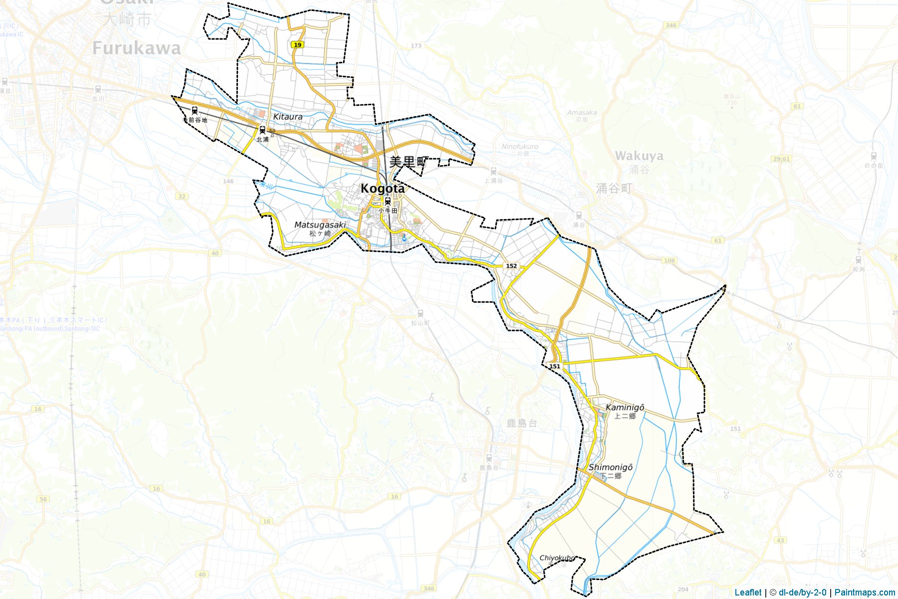 Muestras de recorte de mapas Misato (Miyagi)-1