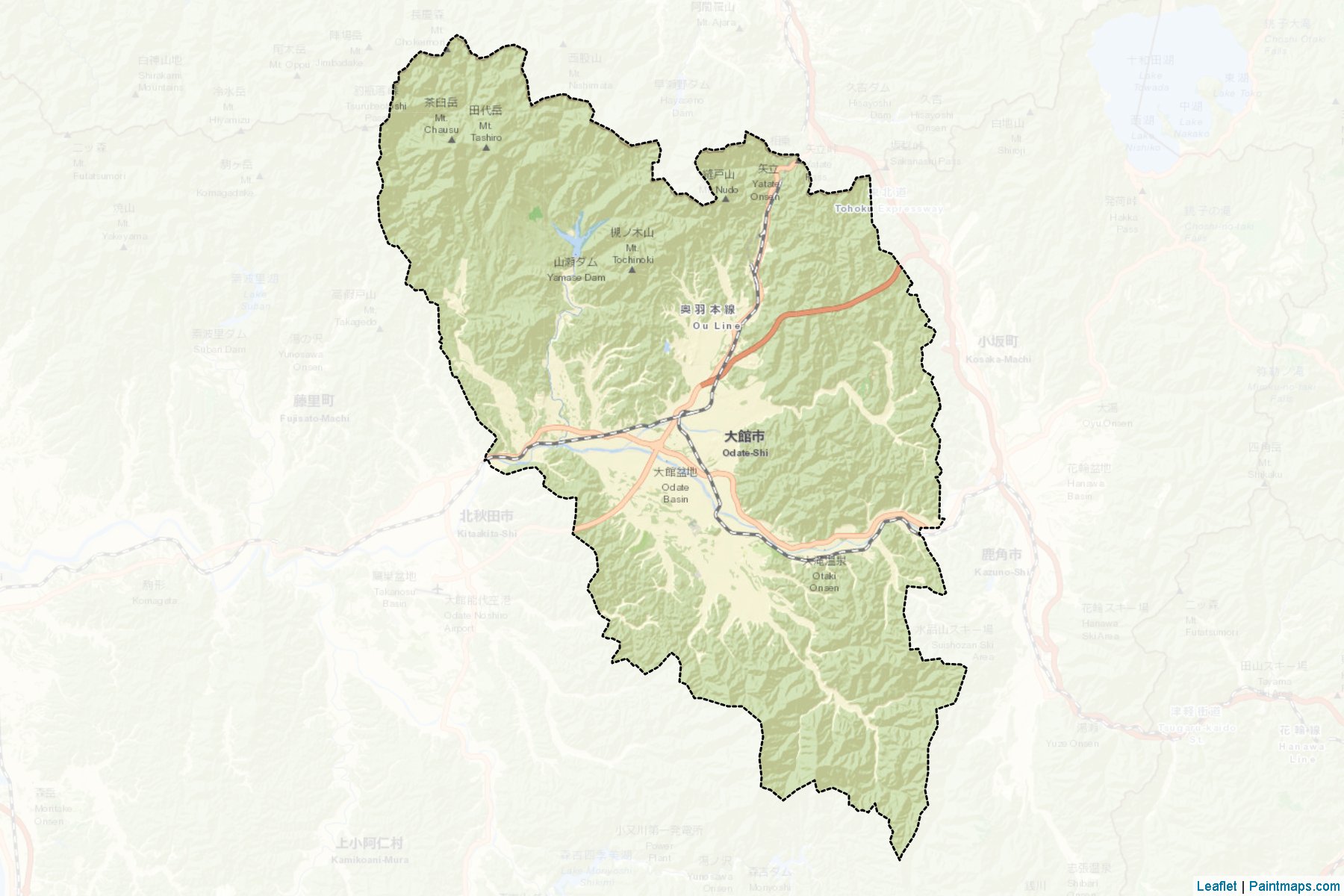 Muestras de recorte de mapas Odate (Akita)-2