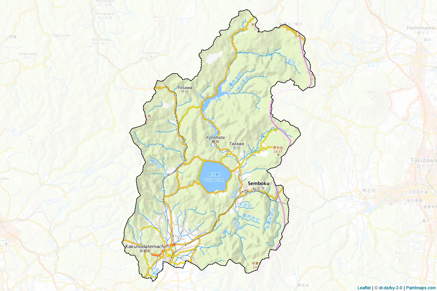 Muestras de recorte de mapas Senboku (Akita)-1