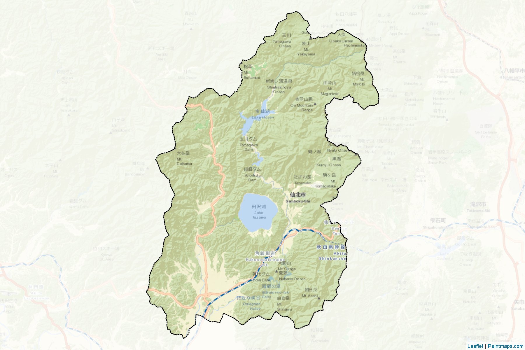 Muestras de recorte de mapas Senboku (Akita)-2