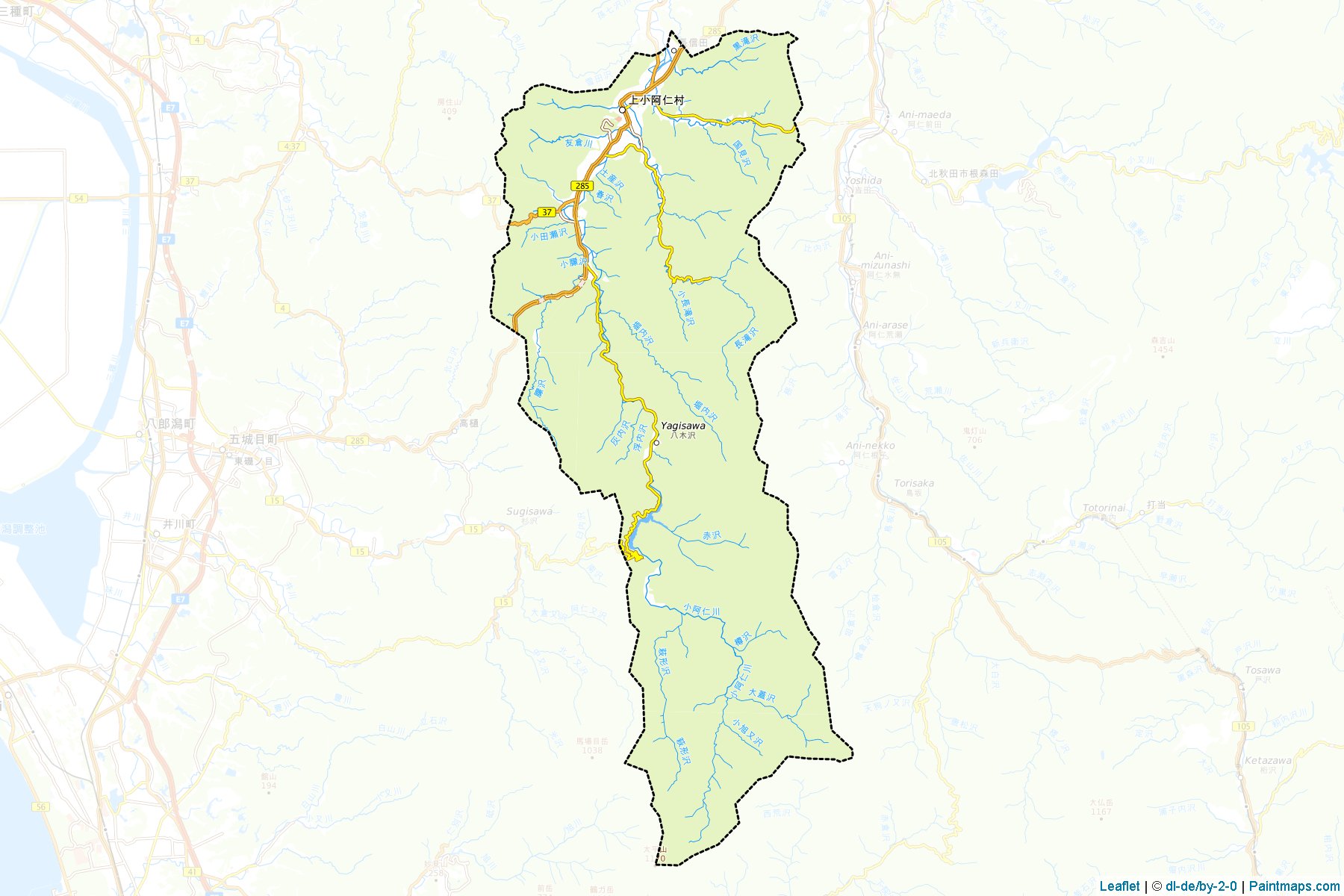 Kamikoani (Akita Prefecture) Map Cropping Samples-1