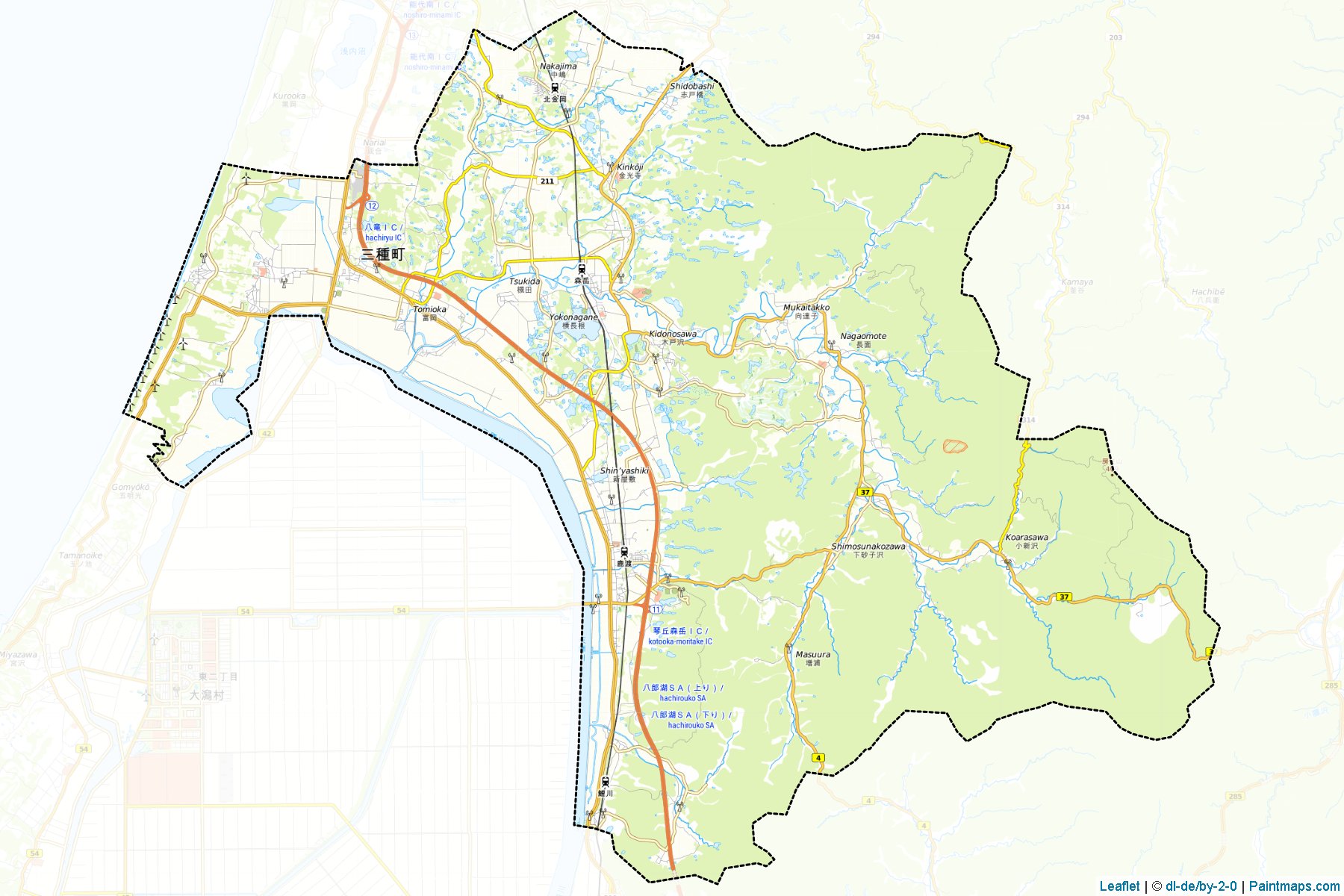 Mitane (Akita Prefecture) Map Cropping Samples-1