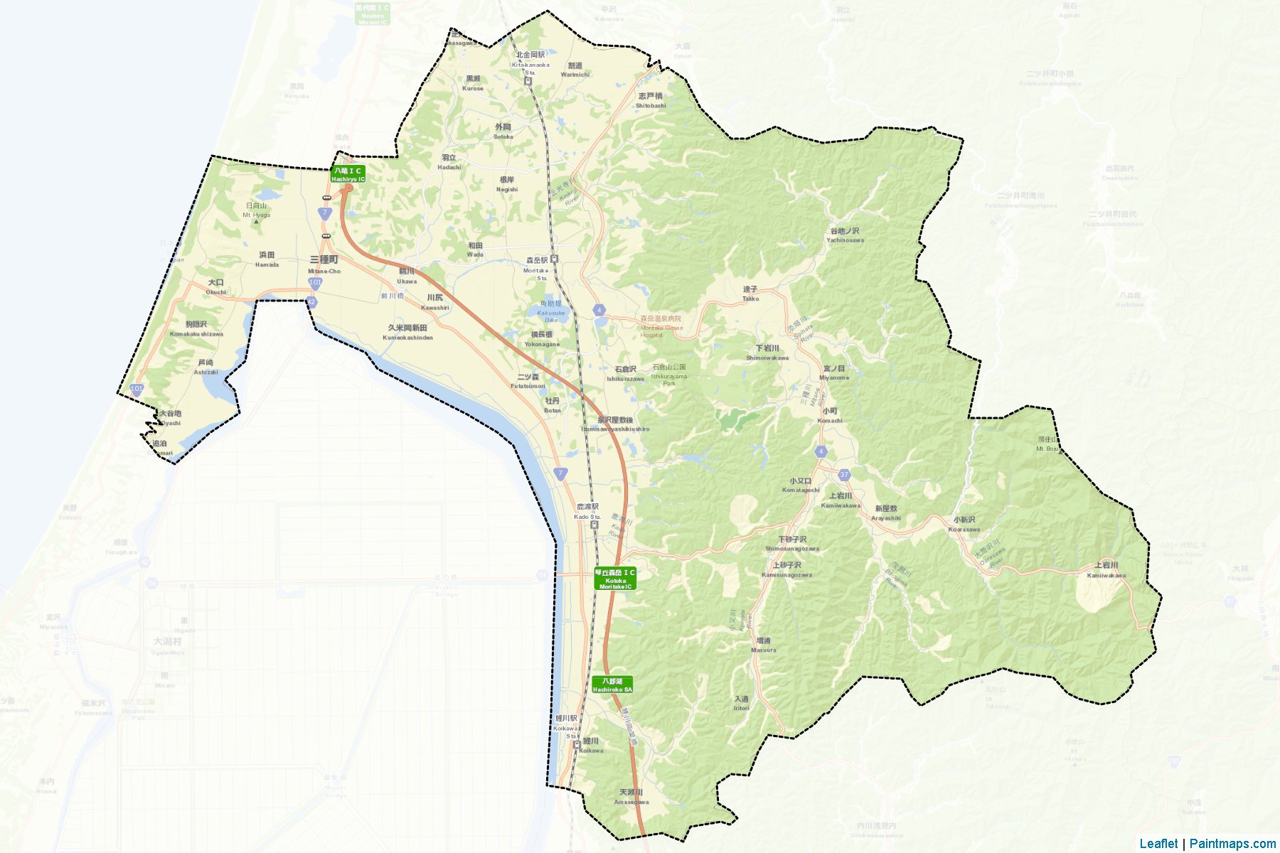 Mitane (Akita Prefecture) Map Cropping Samples-2