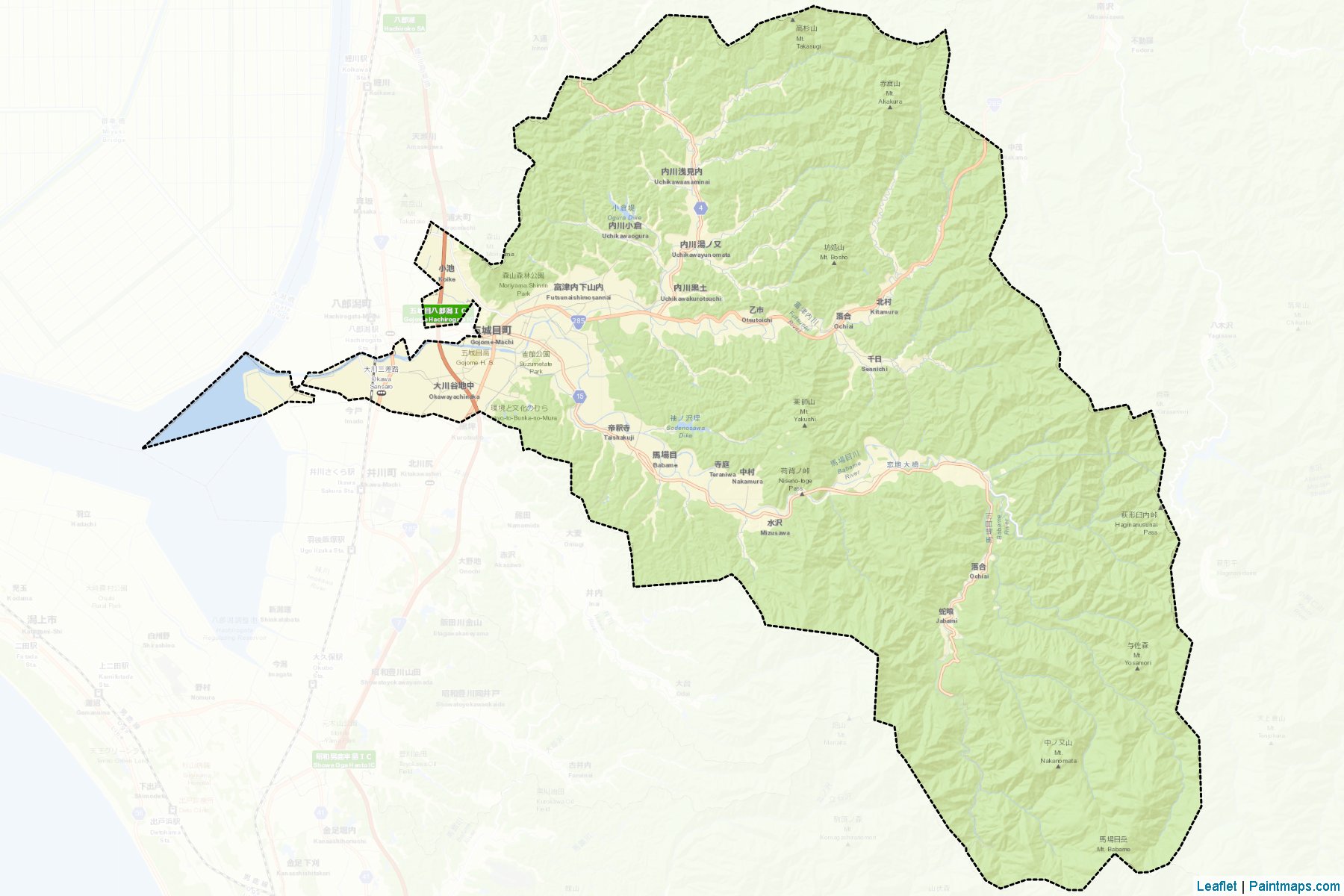 Gojome (Akita Prefecture) Map Cropping Samples-2