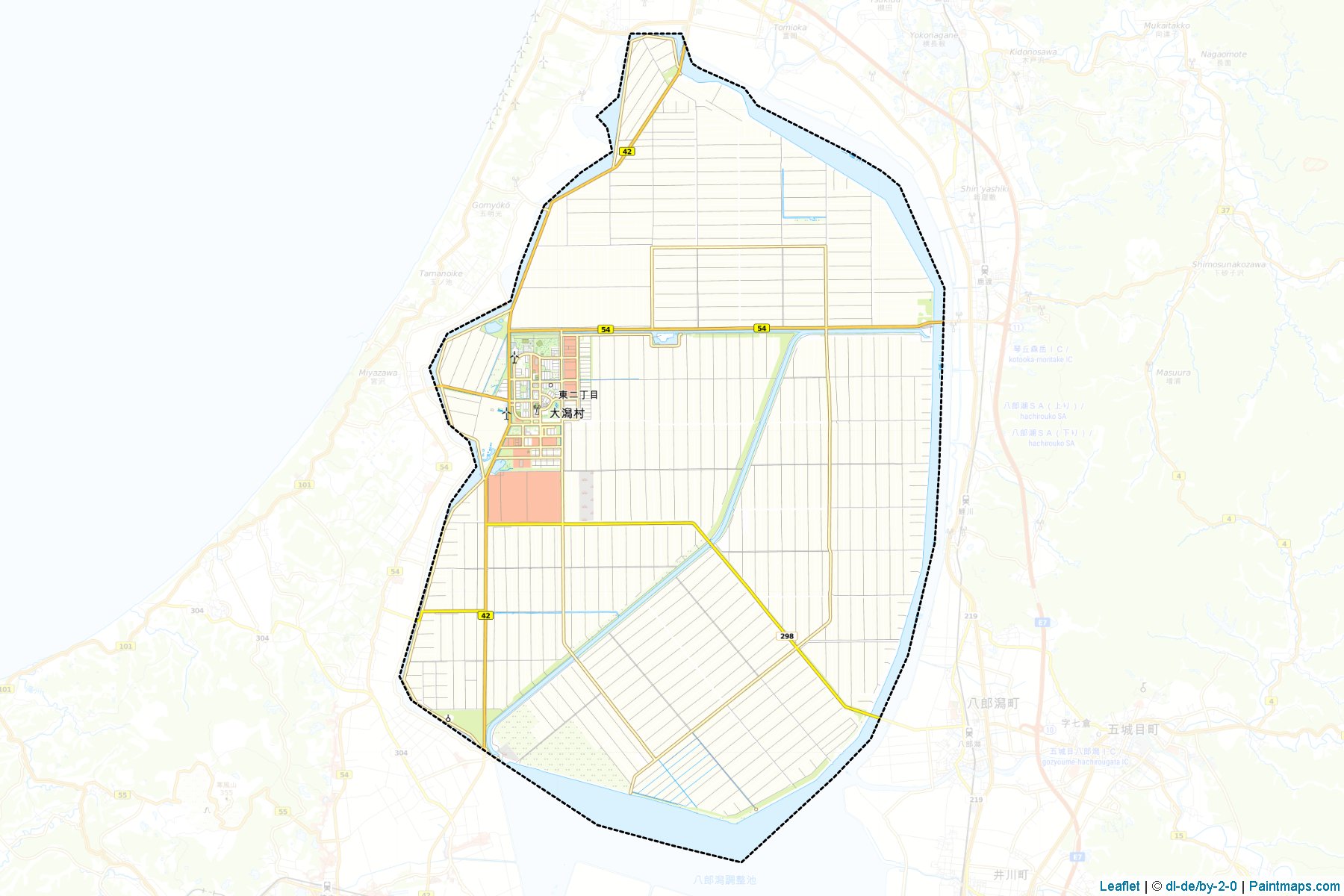 Ogata (Akita Prefecture) Map Cropping Samples-1