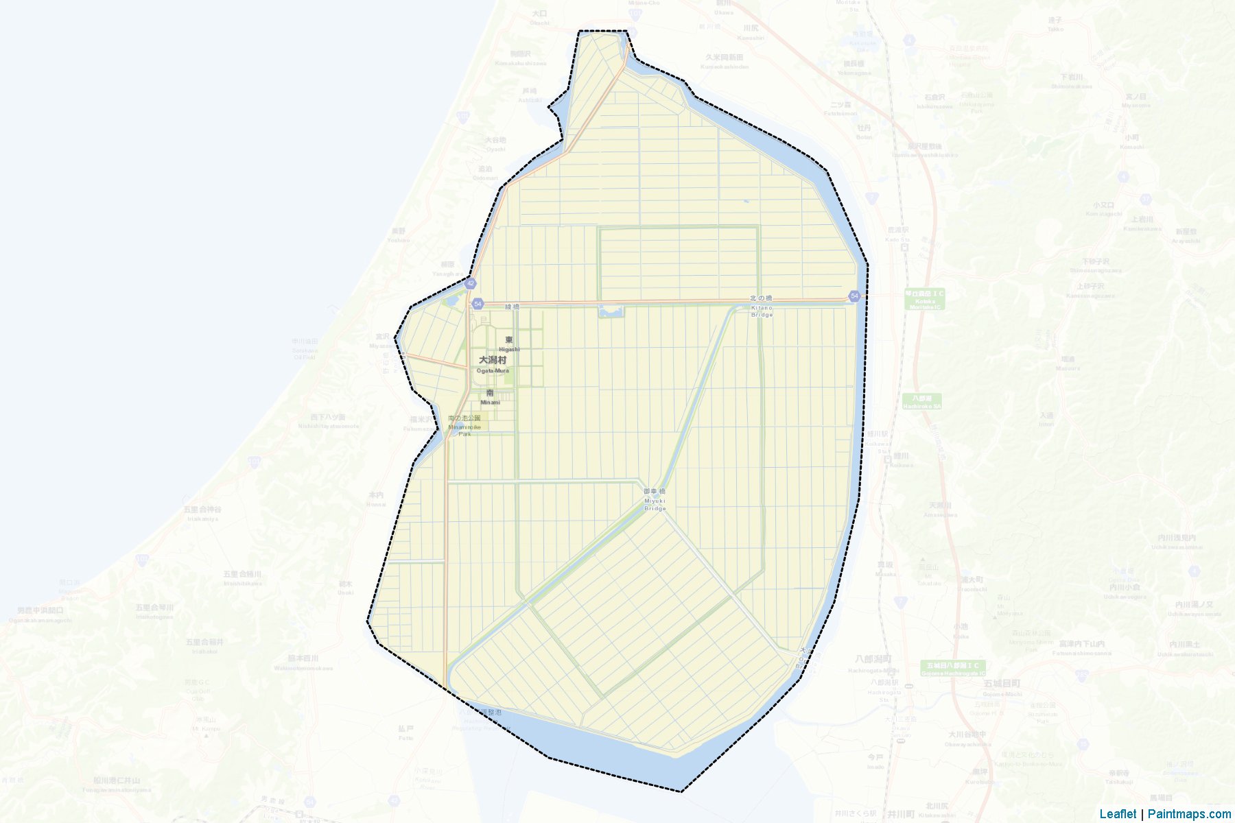 Ogata (Akita Prefecture) Map Cropping Samples-2