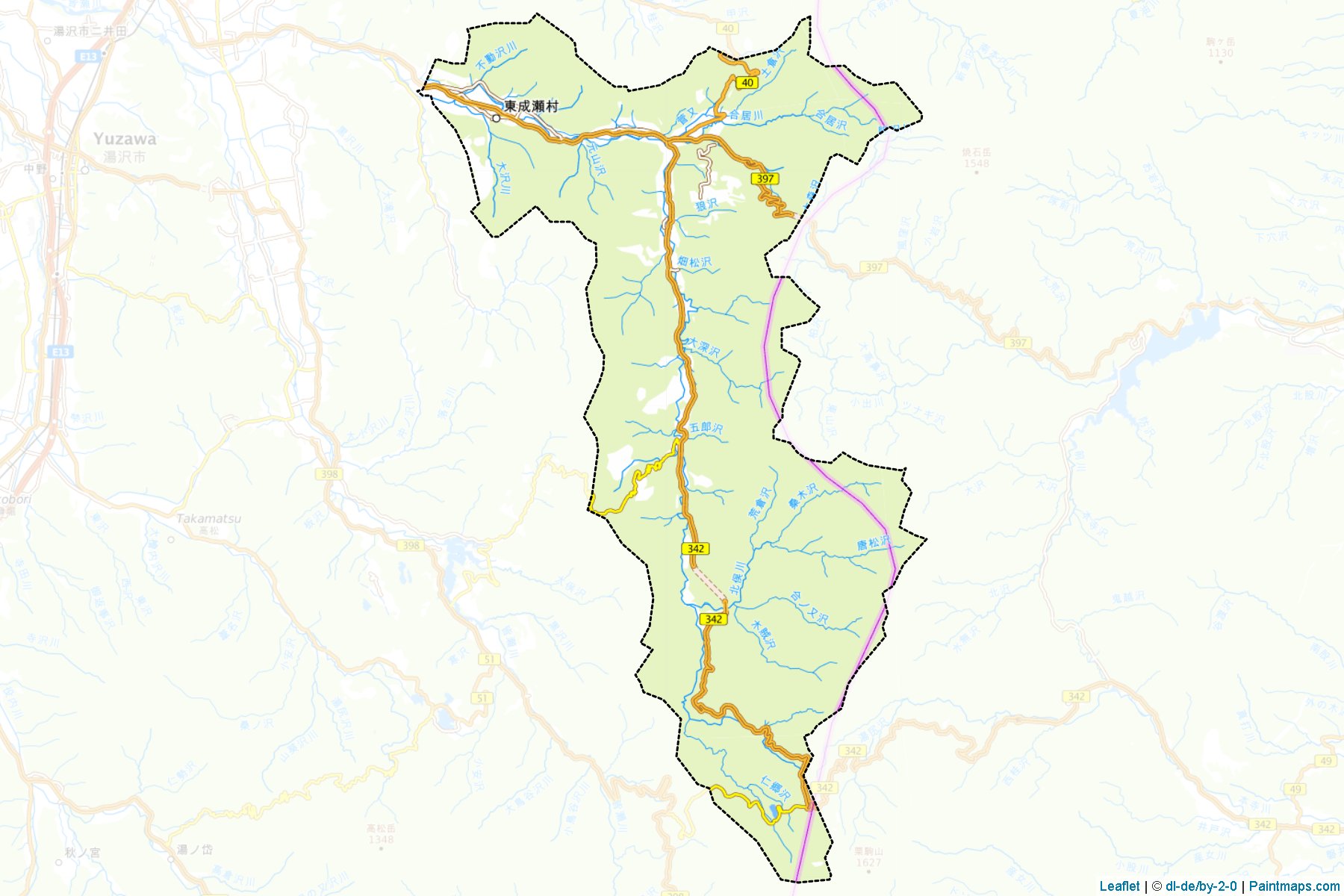 Muestras de recorte de mapas Higashinaruse (Akita)-1