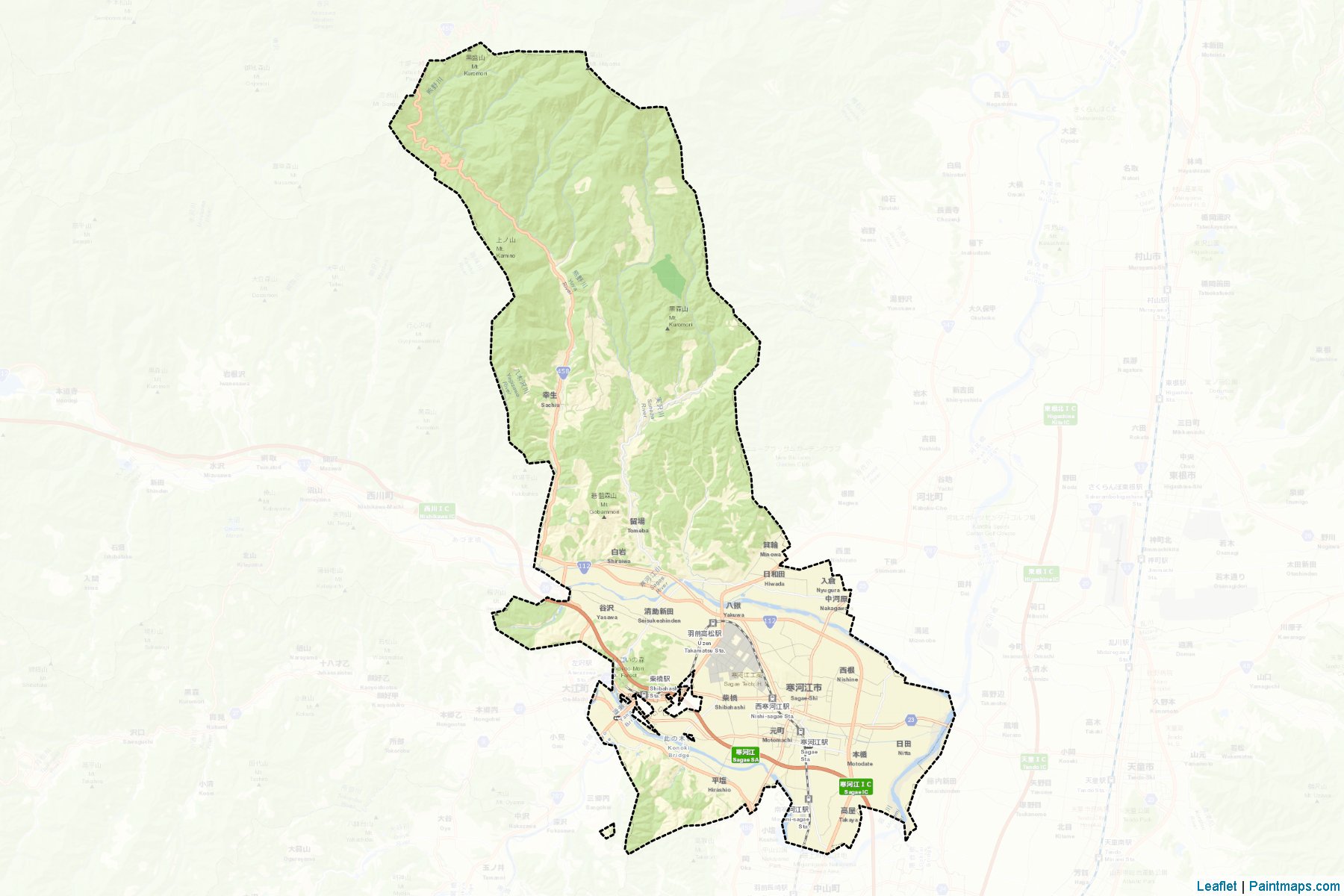 Muestras de recorte de mapas Sagae (Yamagata)-2