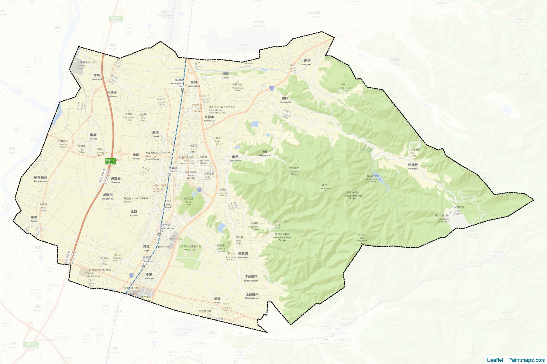 Tendo (Yamagata Prefecture) Map Cropping Samples-2