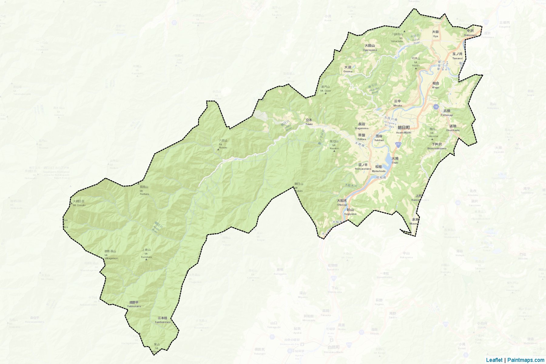 Muestras de recorte de mapas Asahi (Yamagata)-2