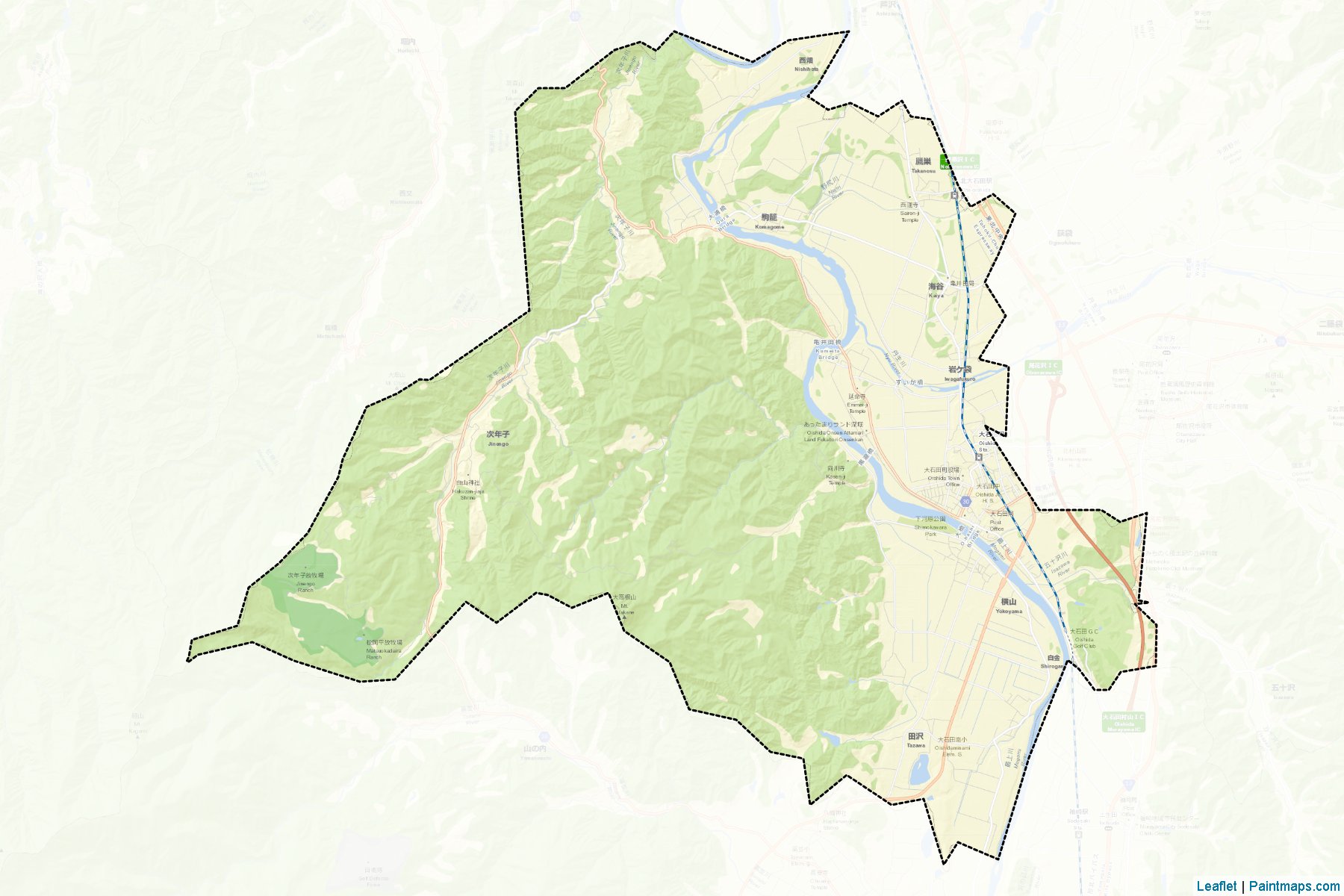 Muestras de recorte de mapas Oishida (Yamagata)-2