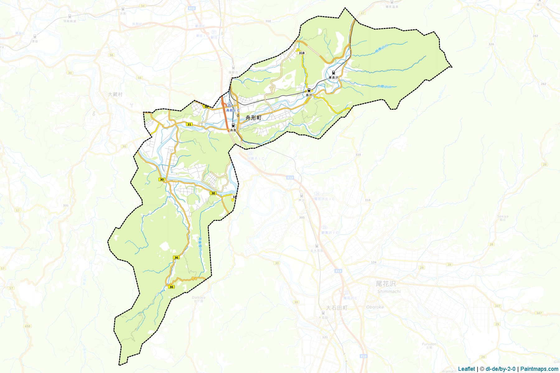 Funagata (Yamagata) Haritası Örnekleri-1